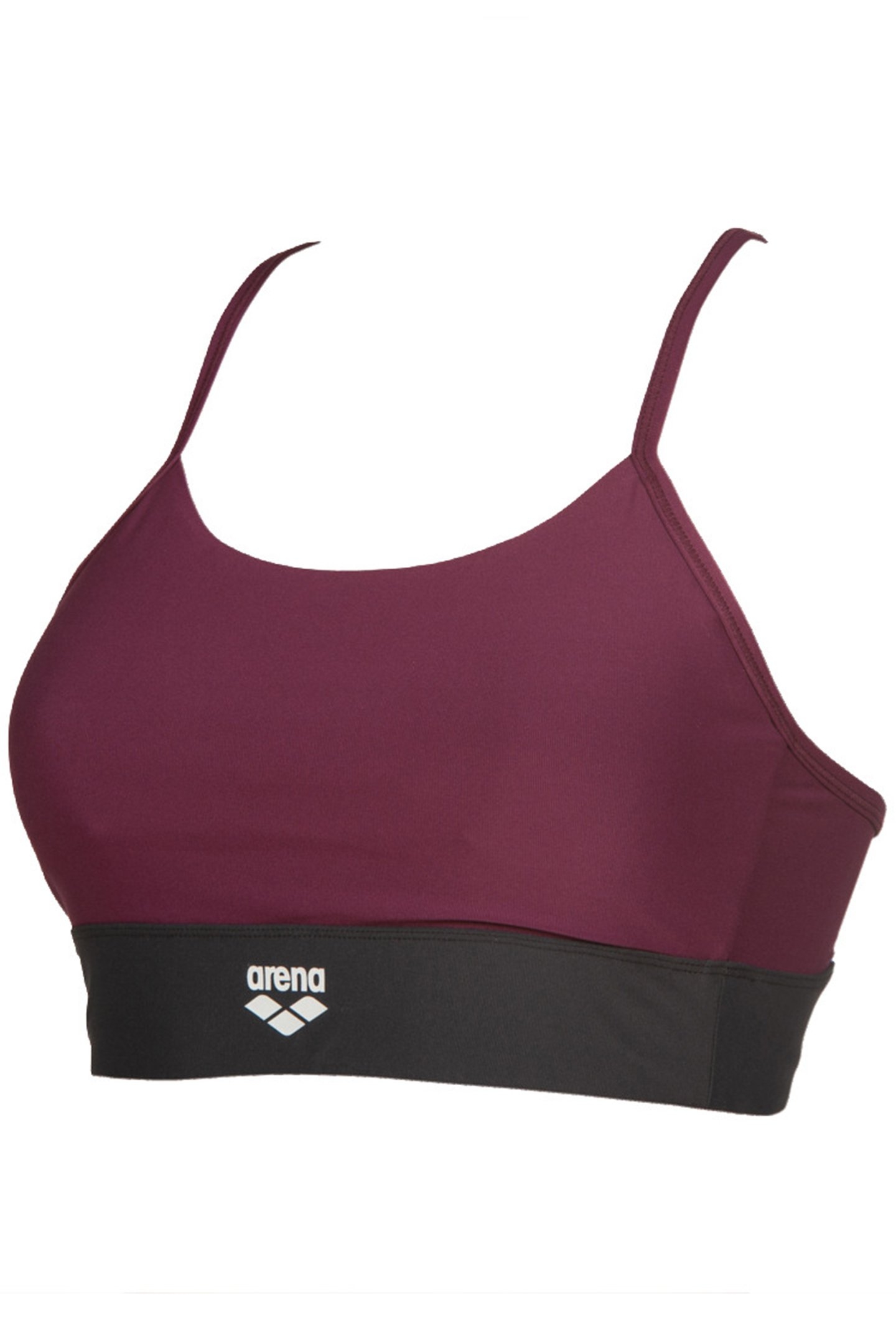 W GYM BRA TOP CROSS STRAPS RED WINE VIVID 3