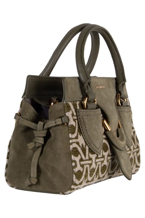 HANDBAG IN MIXED FABRIC 5