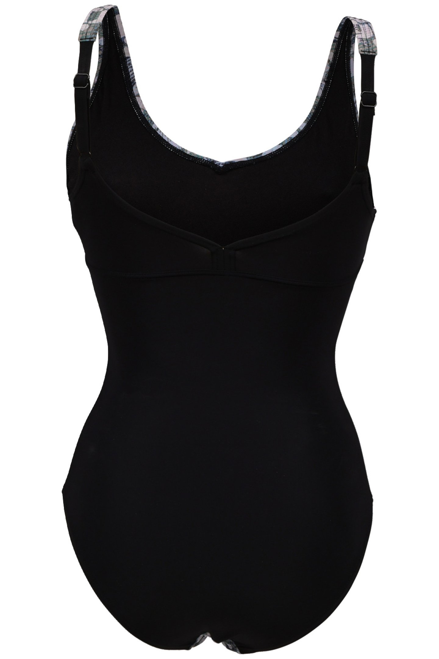 WOMEN'S BODYLIFT CHIARA SWIMSUIT WING B BLACK TURQUOISE MULT 5