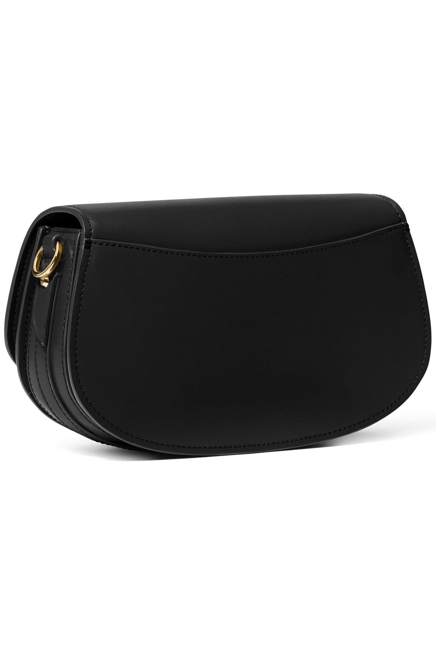 LEATHER SLING MESSENGER CROSS BODY BAG IN BLACK 3