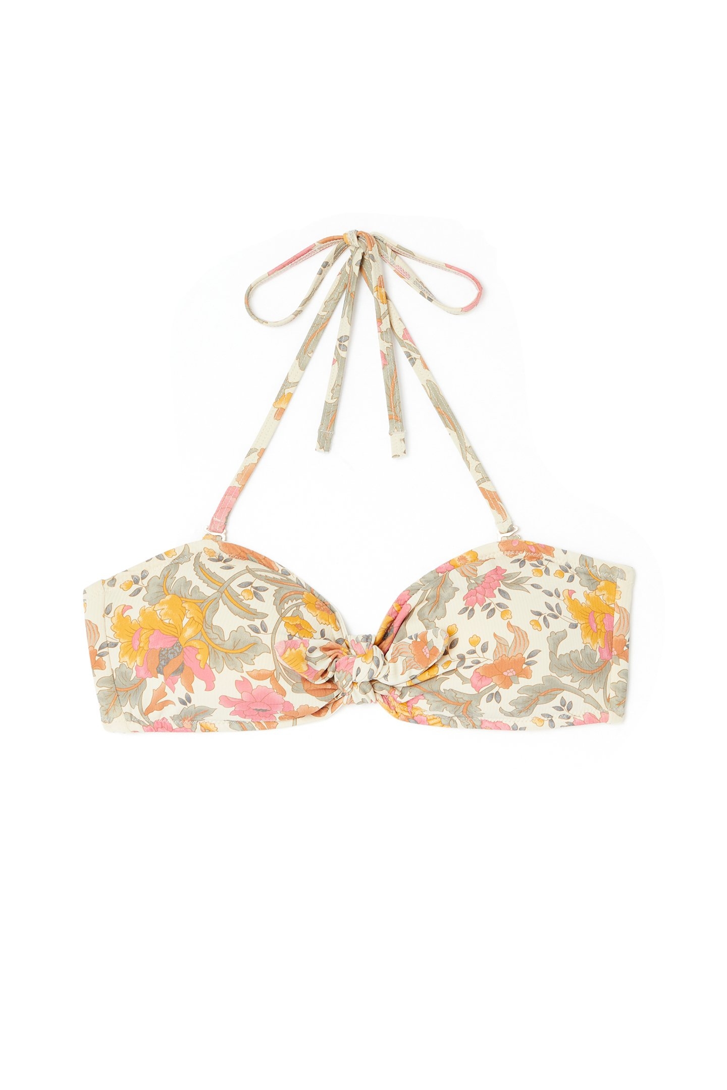 BIKINI TOP WALNUT RAINBOW FLOWERS 1