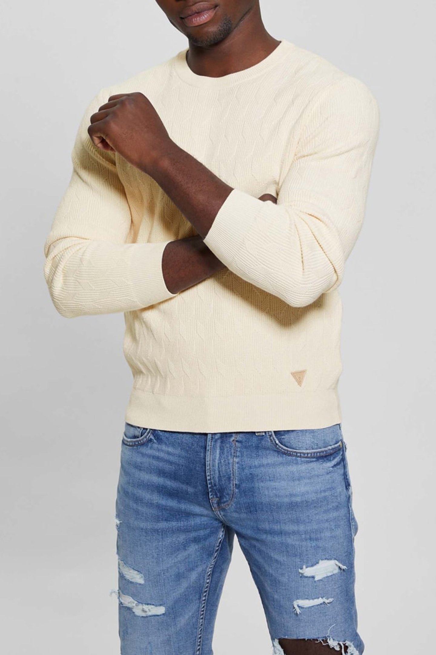 DELROY CN LS STITCHE PEARL WHITE 6