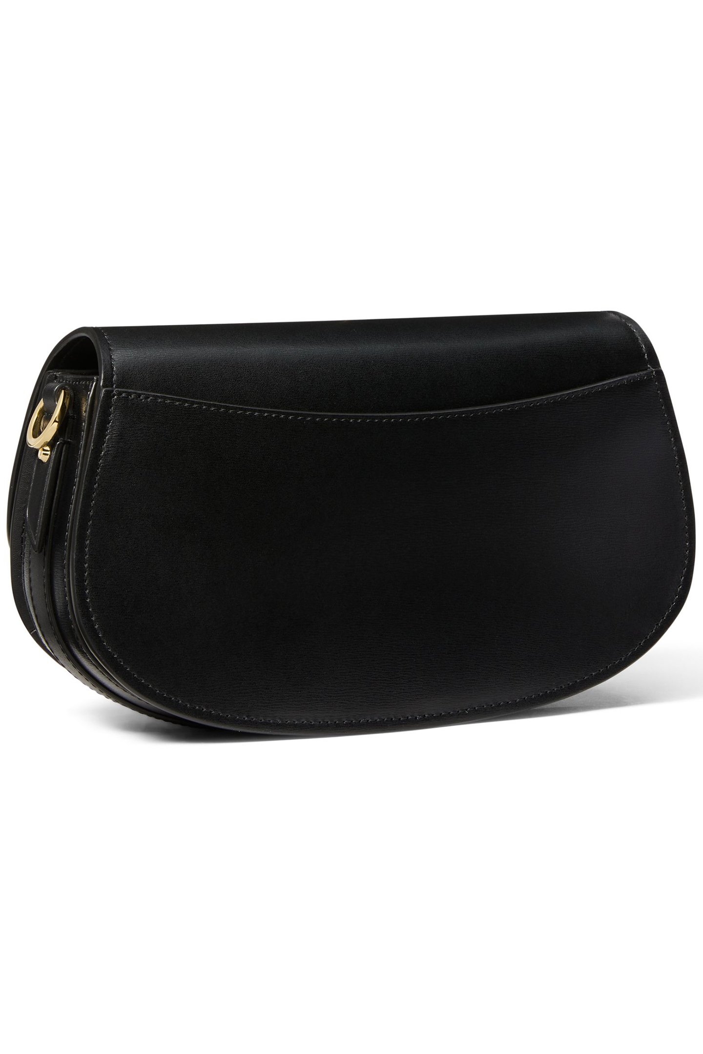 LEATHER SLING MESSENGER CROSS BODY BAG IN BLACK 3