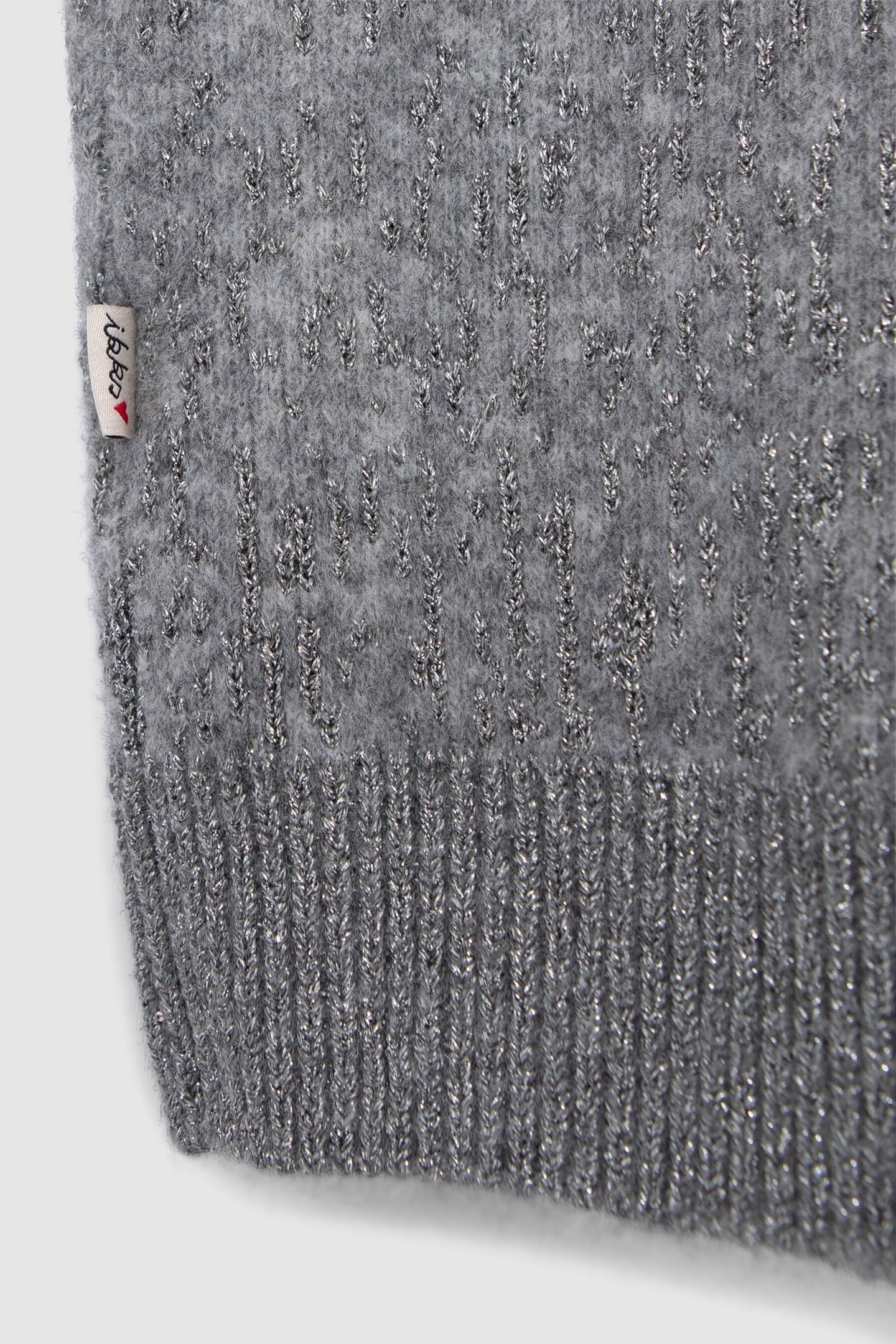 GIRL'S GREY JACQUARD LUREX SWEATER DRESS 4