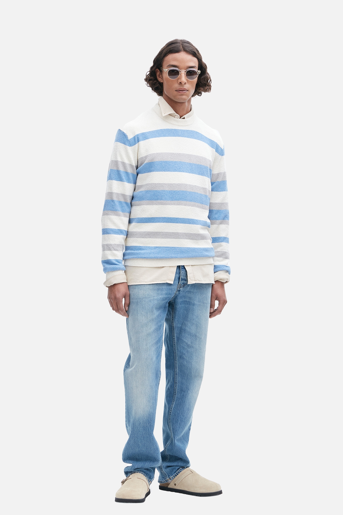 KOVER KNITWEAR OFF WHITE BLUE 2