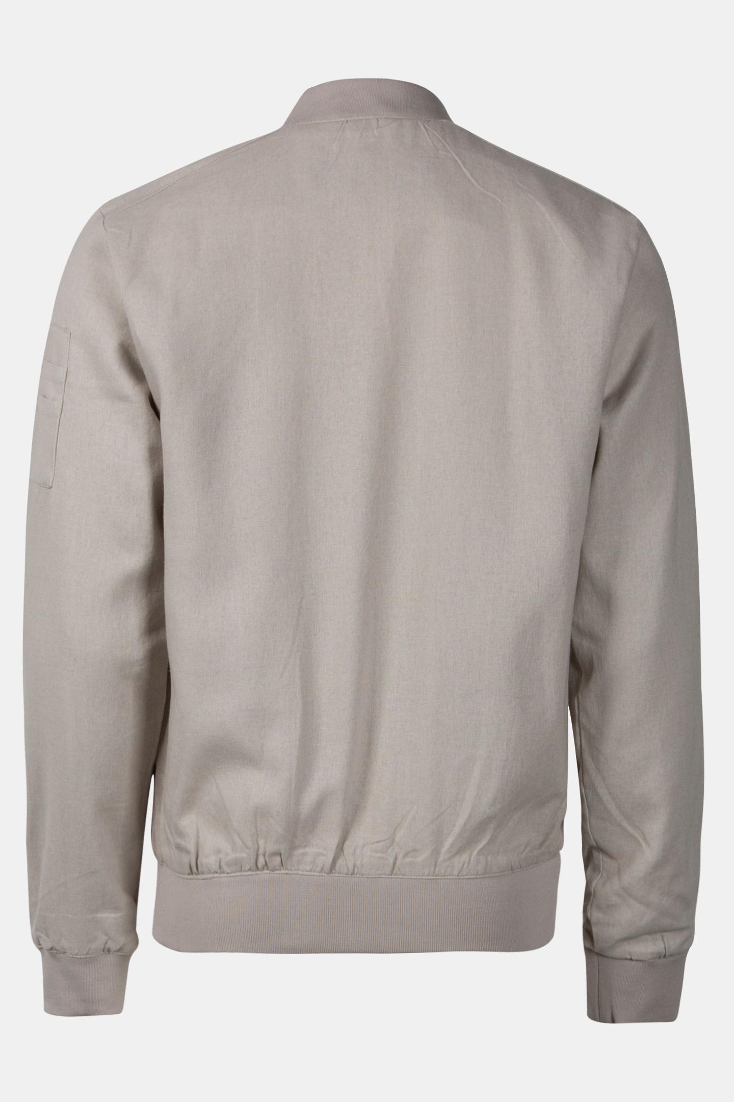 BOMBER LINEN JACKET STONE 4