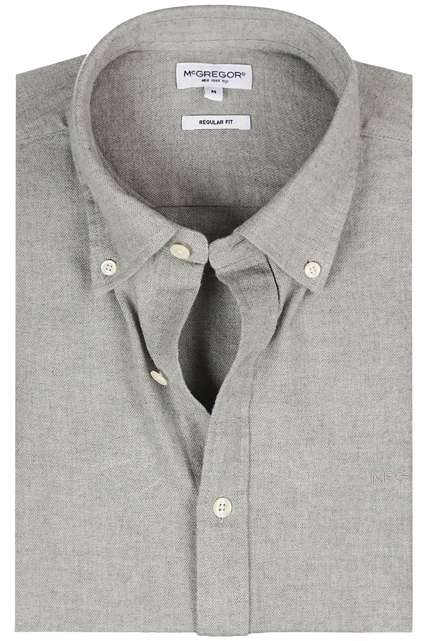 FLANNEL MELANGE OXFORD SHIRT MEDIUM GREY 6