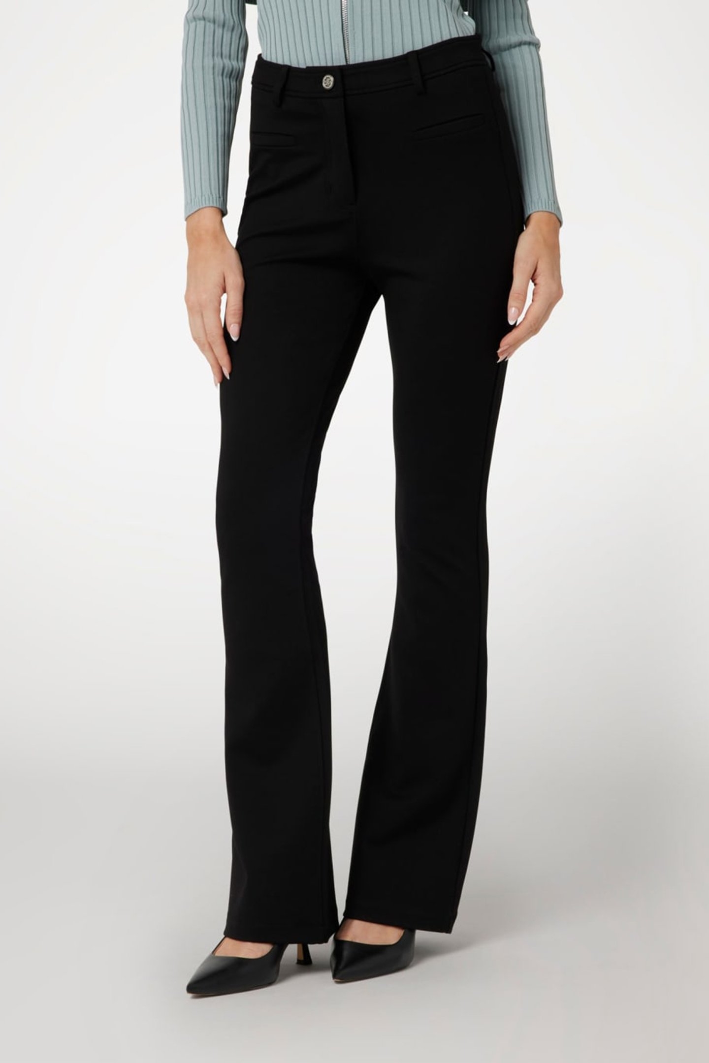 LENA SEXY FLARE PANT JET BLACK A996 1