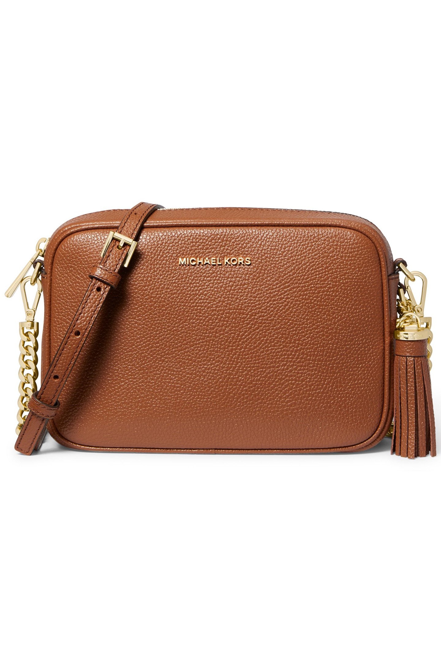 LEATHER CAMERA CROSS BODY BAG IN BROWN 1