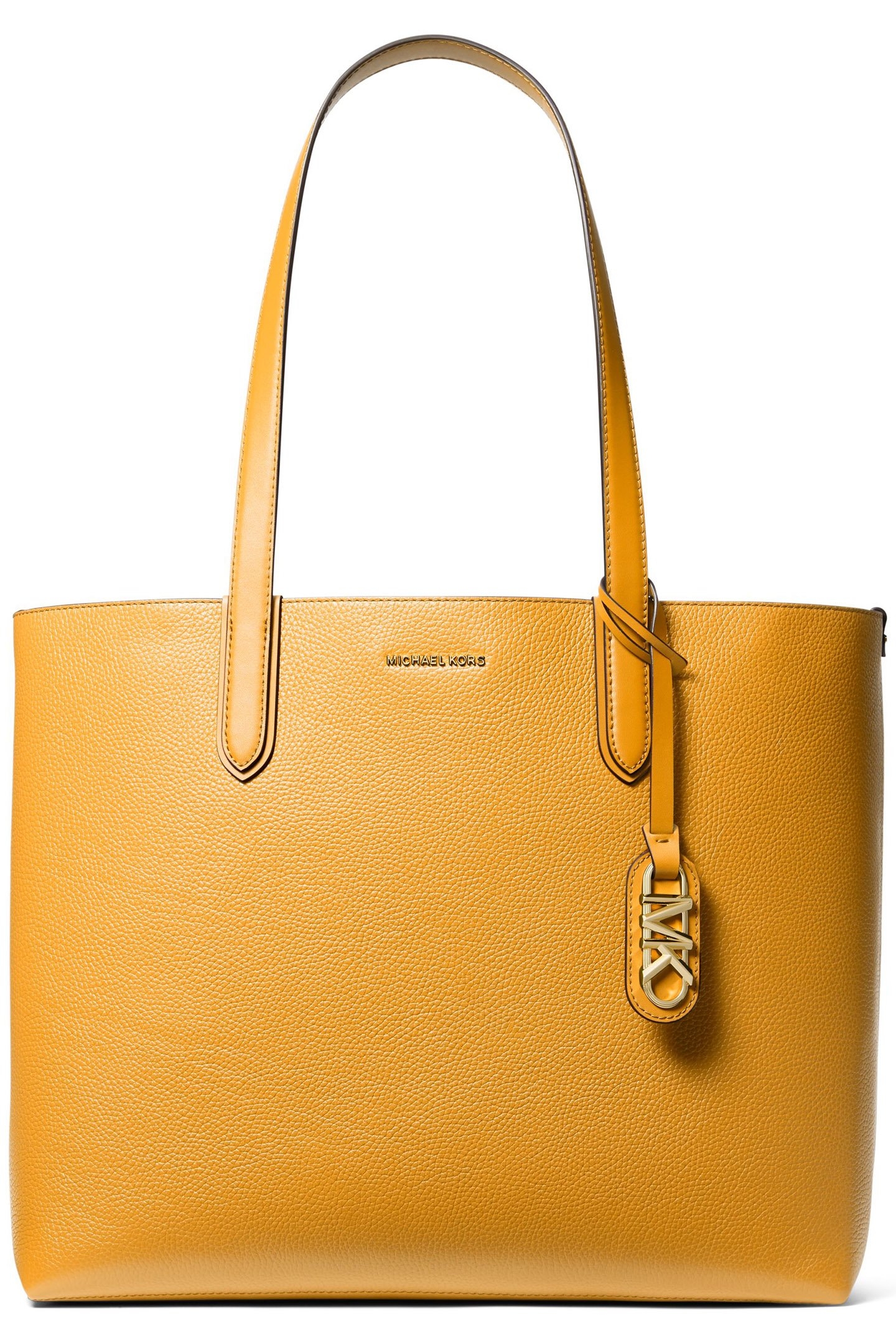 LARGE REVERSIBLE LEATHER TOTE IN YELLOW 1