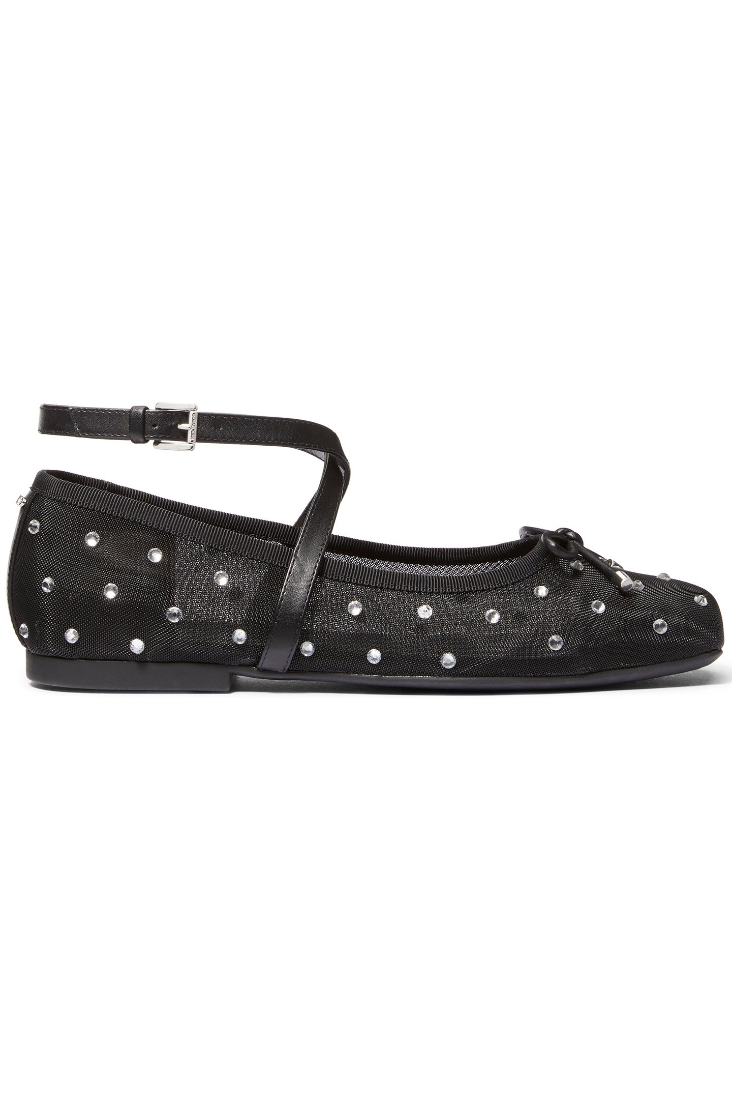 COLLETTE WRAP BALLET SHOE IN BLACK STUDS 1