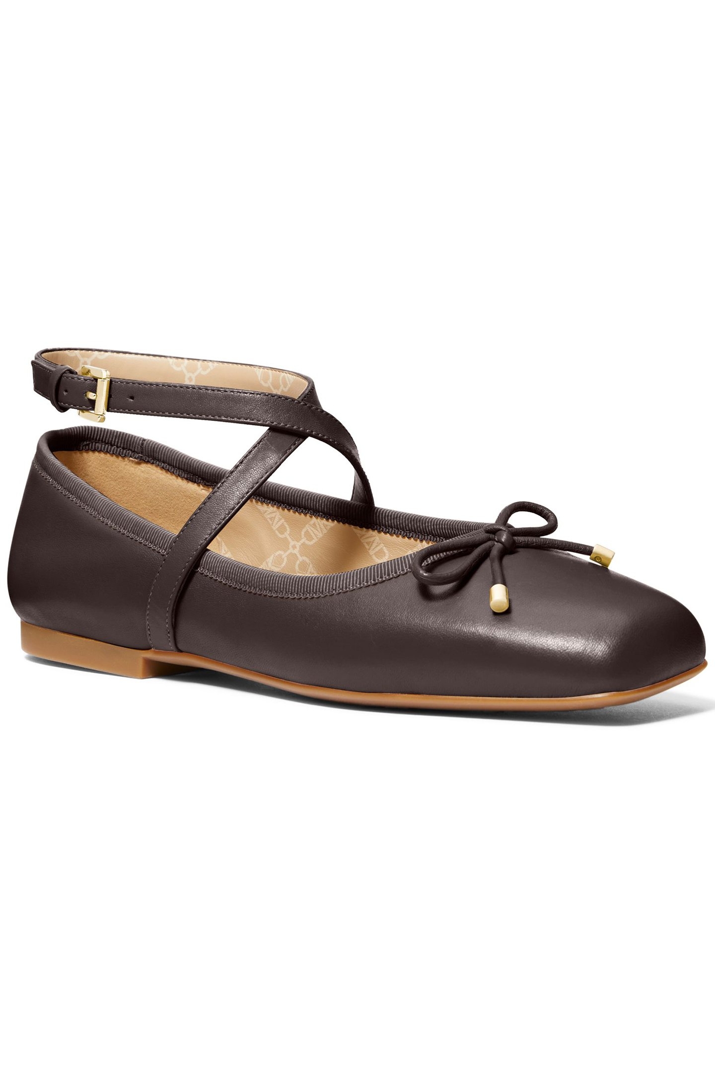 COLLETTE WRAP BALLET SHOE IN CHOCOLATE 2