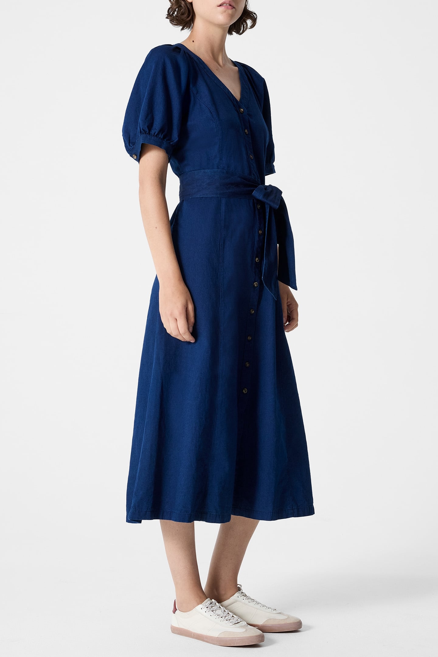 ZAVES CHAMBRAY SS DRESS CHAMBRAY BLUE 3