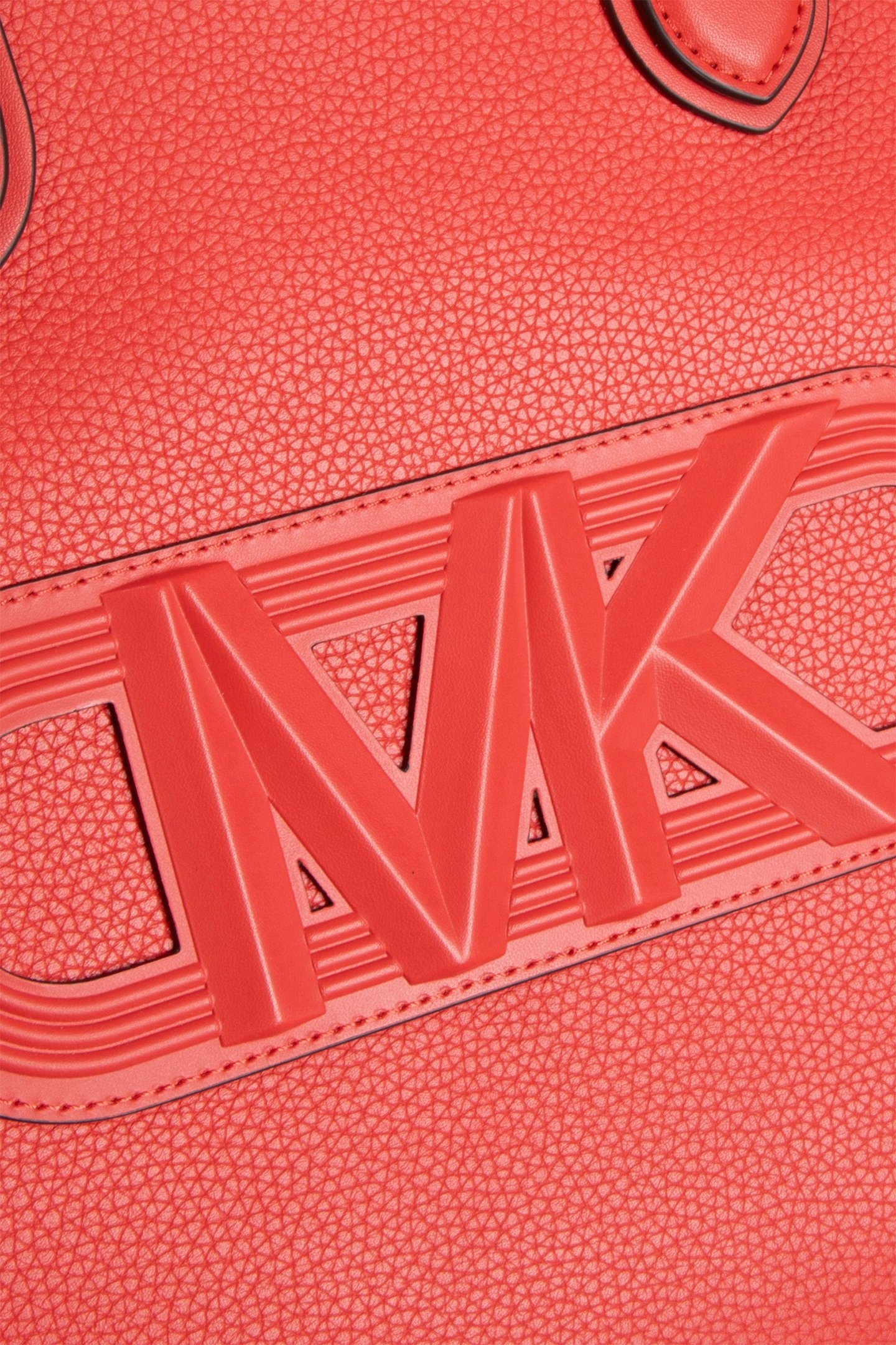 LEATHER GRAB TOTE BAG IN CORAL 5