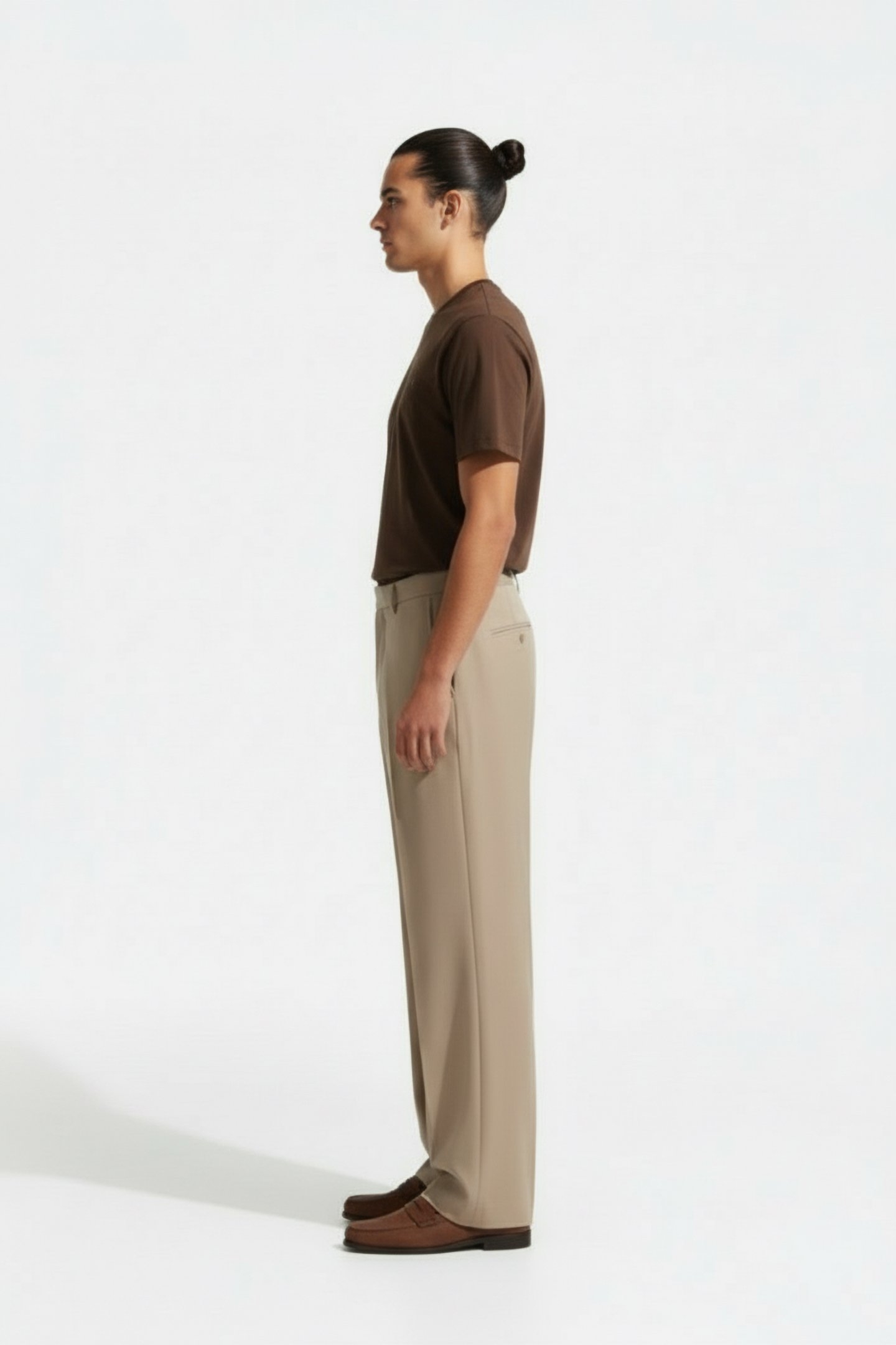 SS DOUBLE NECK GRAPHIC TEE DARK BROWN 3