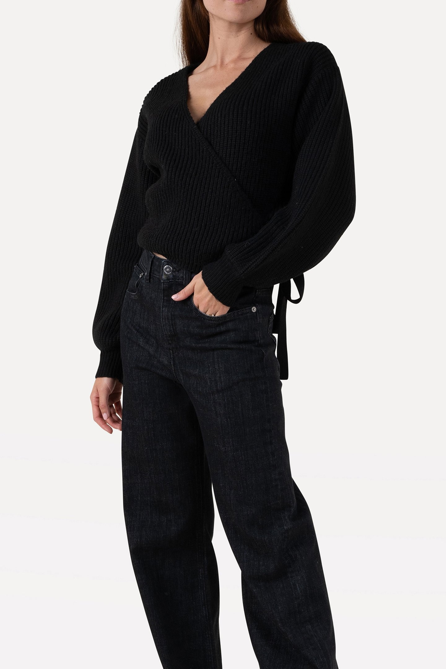 ABBY KNITTED CARDIGAN LONG SLEEVE BLACK 1