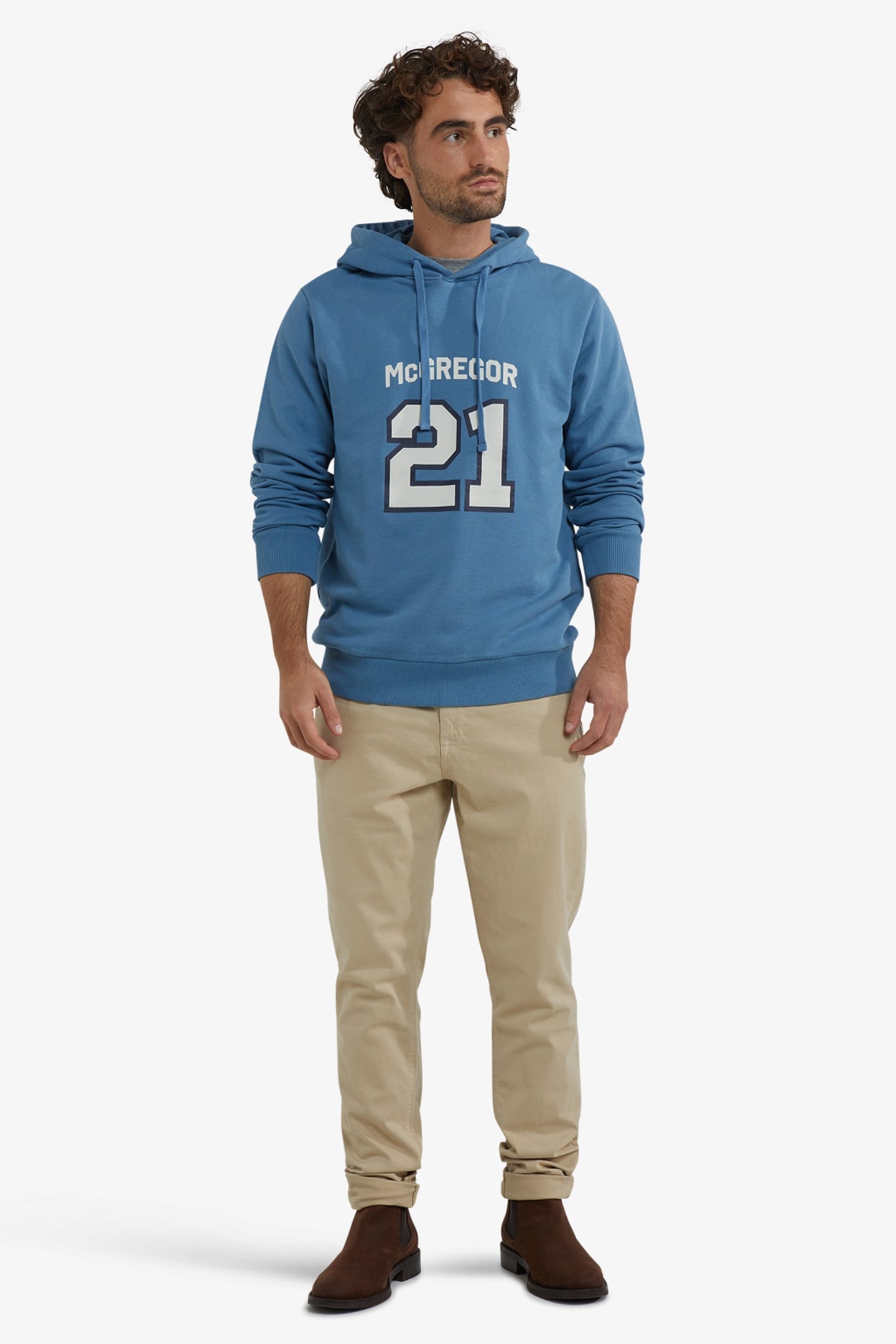 GRAPHIC HOODY WORKER BLUE 2