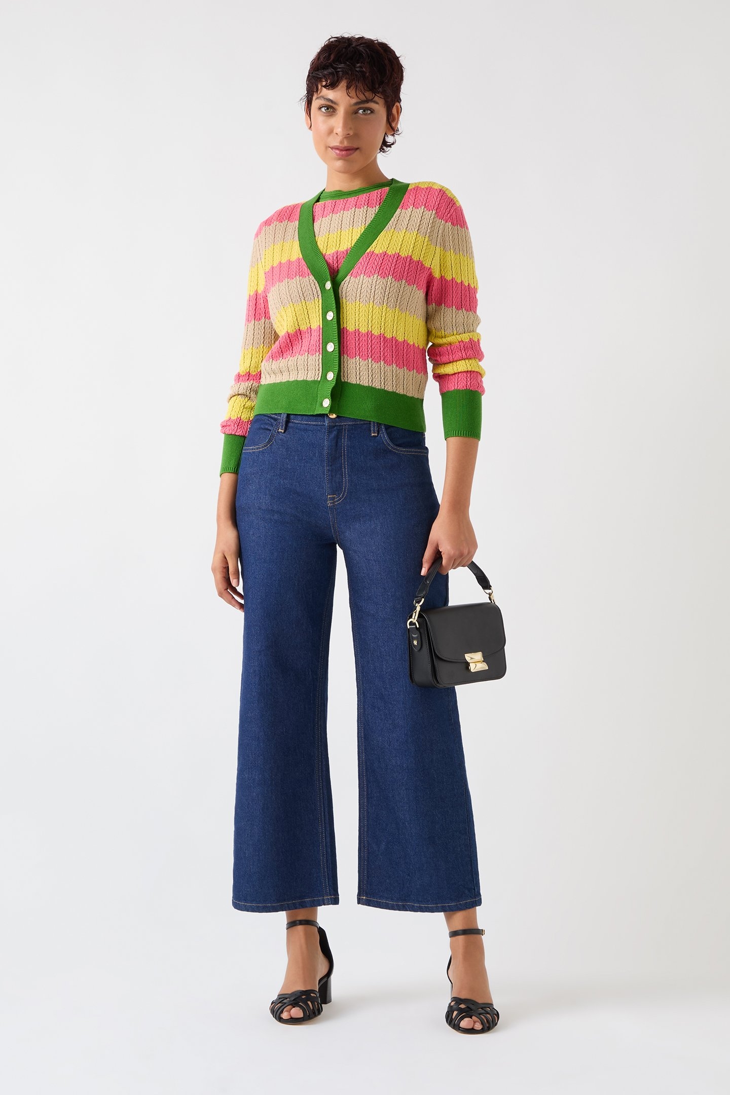 CD CINZIA ZIG ZAG CARDI GREEN 1