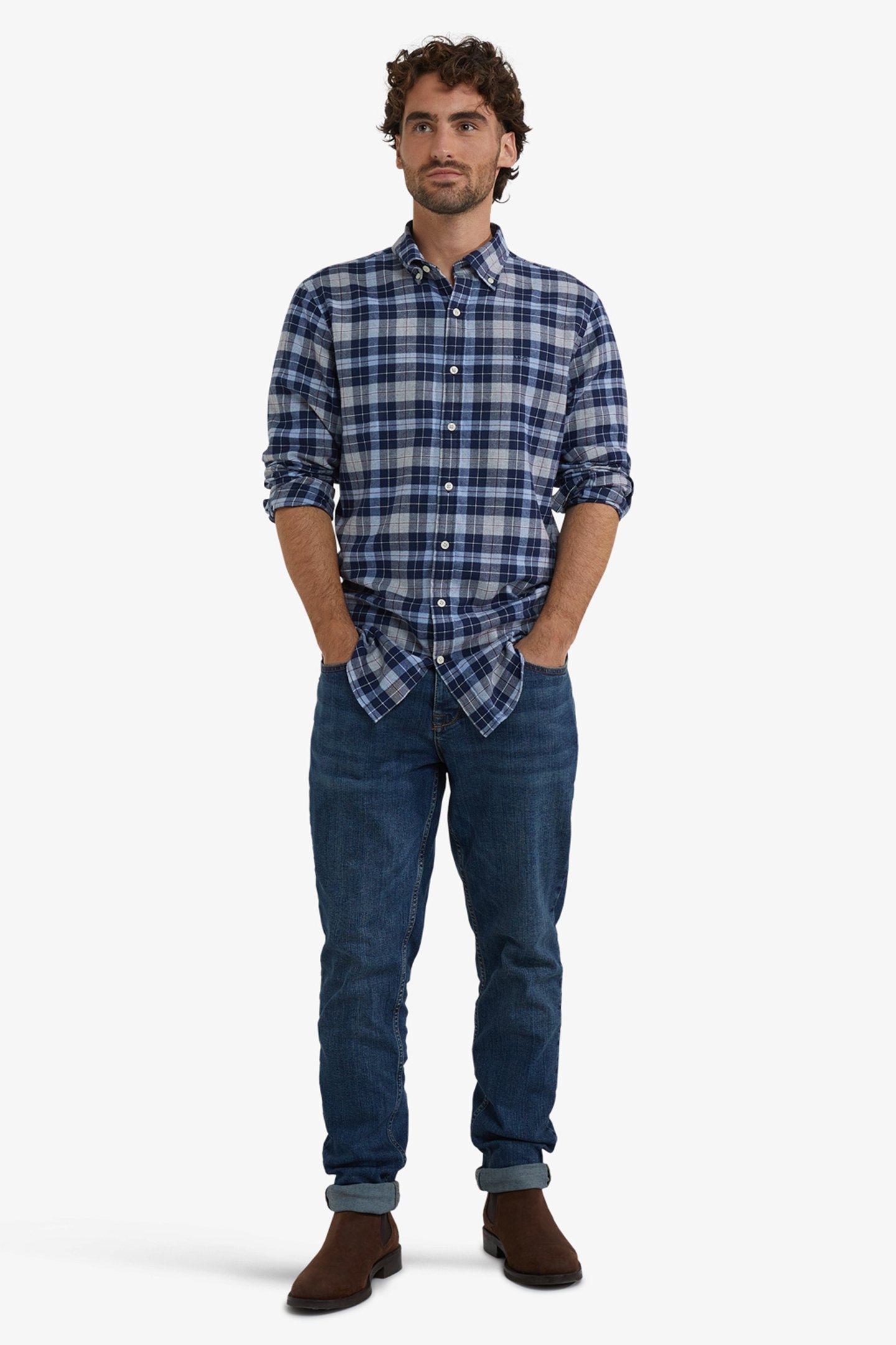 FLANNEL CHECK SHIRT LIGHT BLUE 7