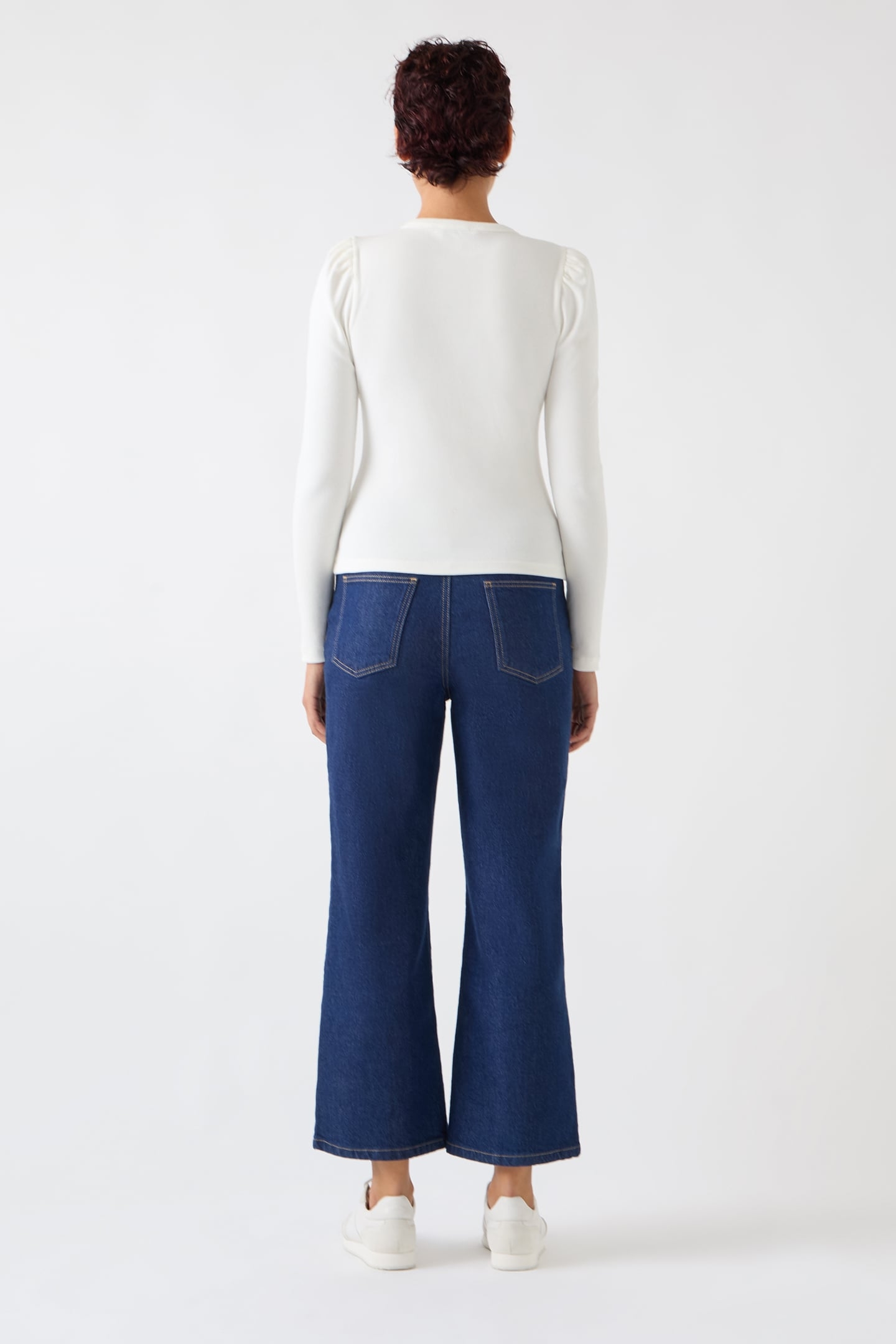 TJ CARLA RIB JERSEY TOP IVORY 2