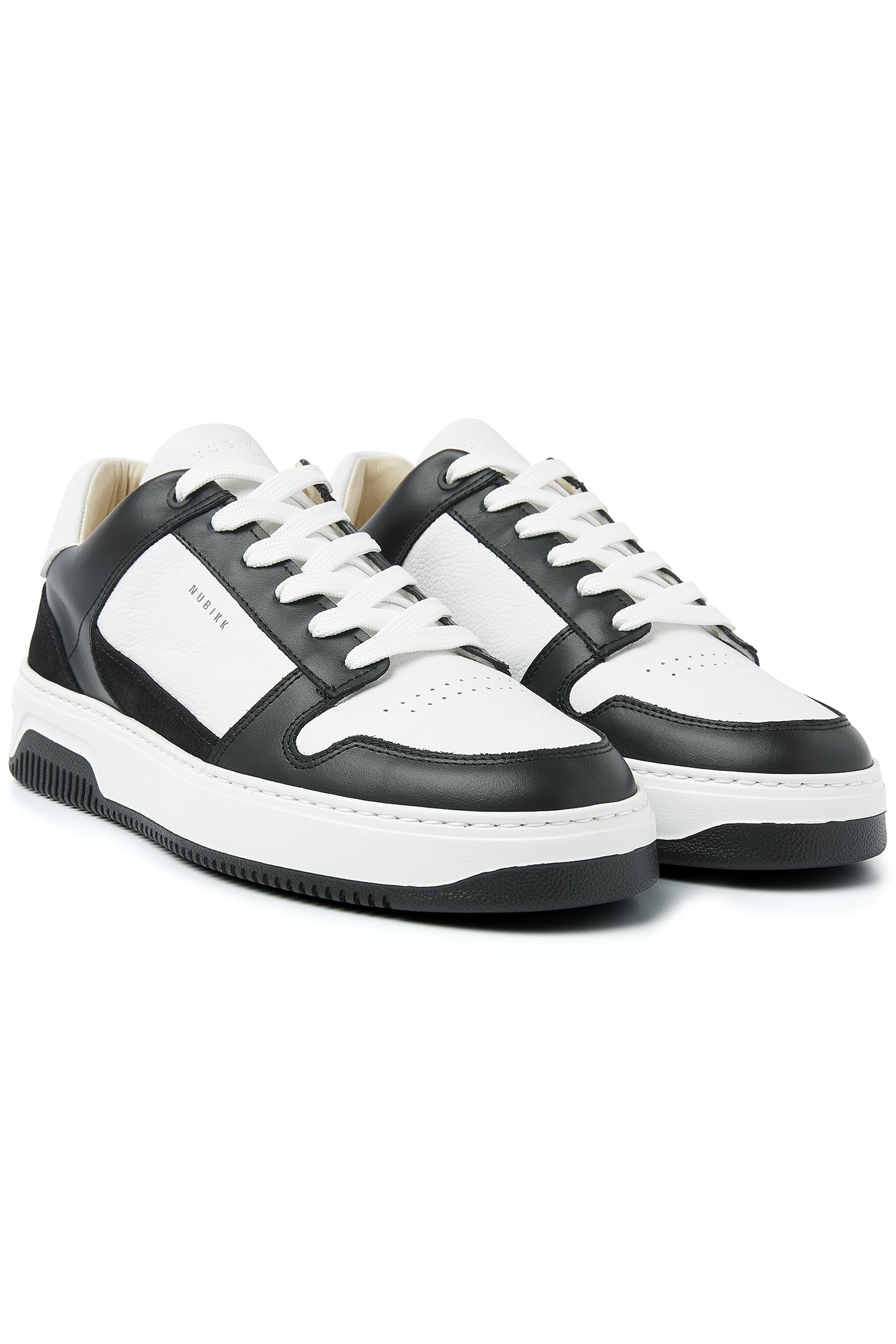 BASKET COURT BLACK LEATHER-WHITE 2