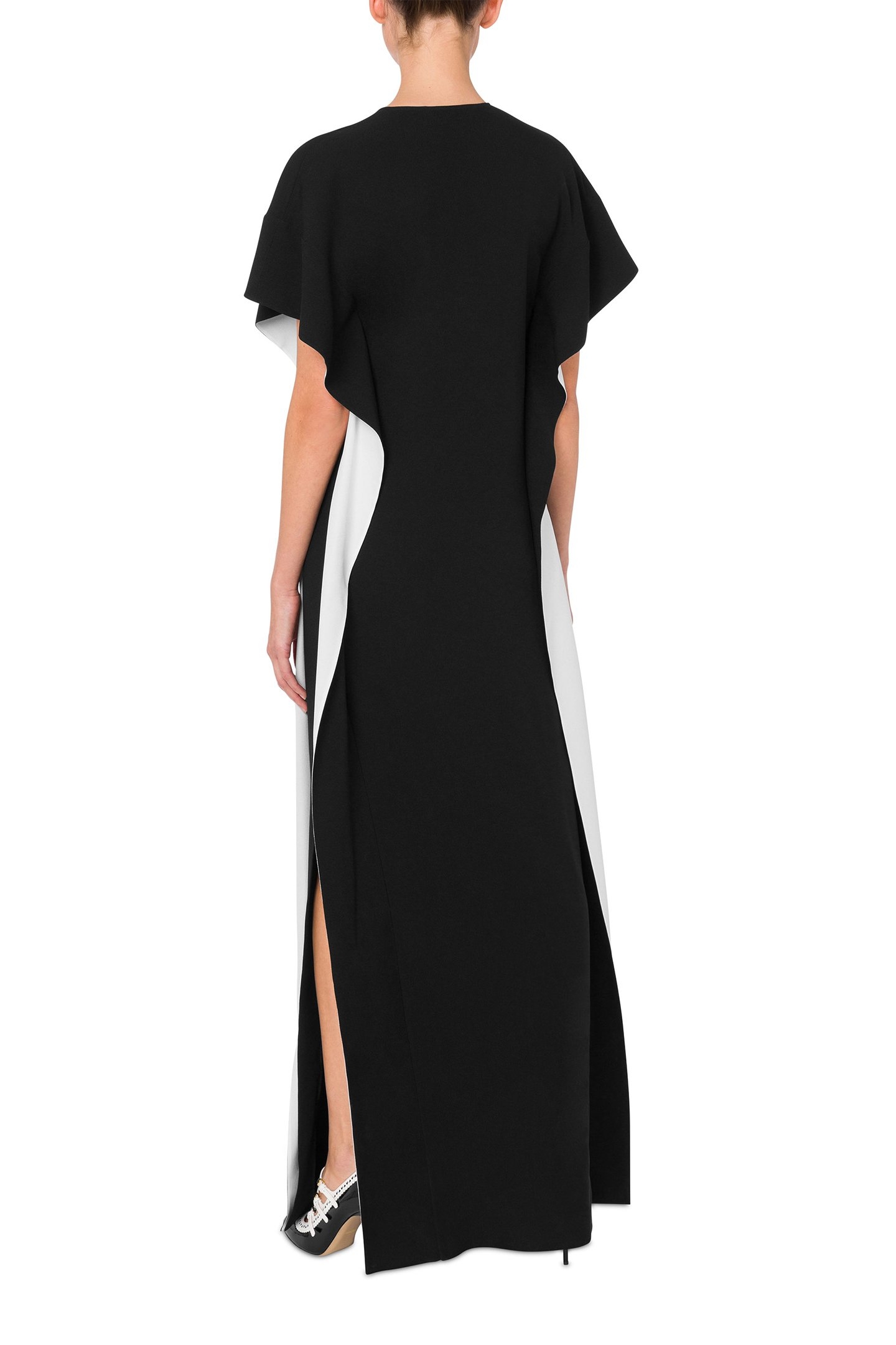 LONG DRESS IN ENVER SATIN BLACK 2