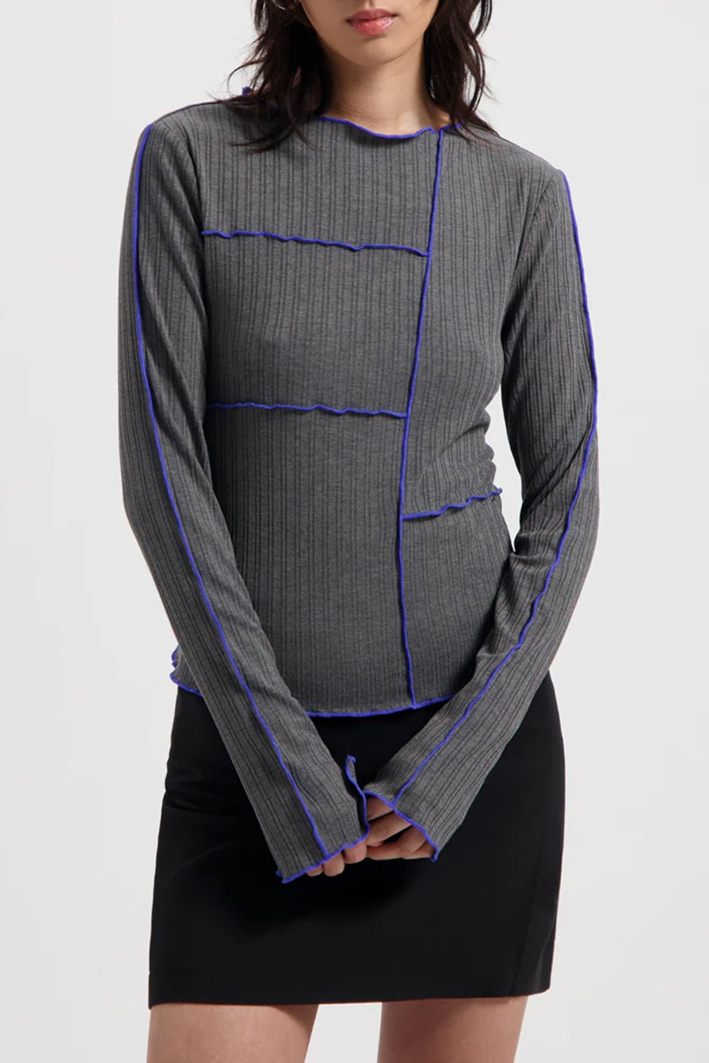 NOUS SOMMES LABELS – SHANNIE TOP GREY MELANGE 1