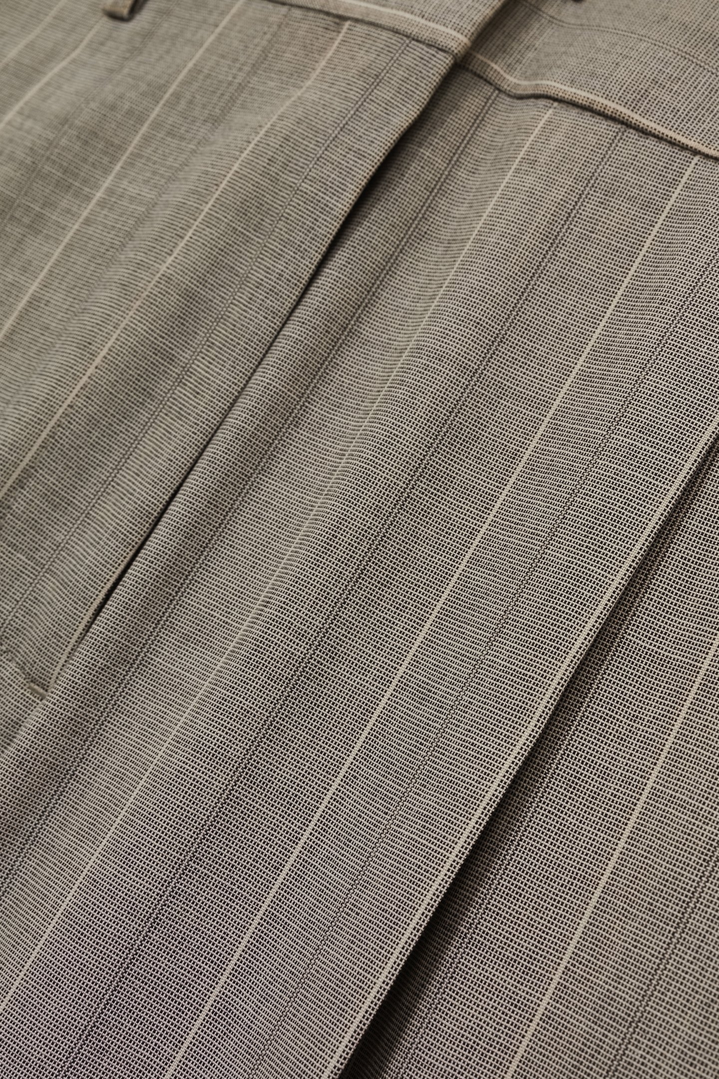 WIDE LEG PINSTRIPE TROUSER GREY 6