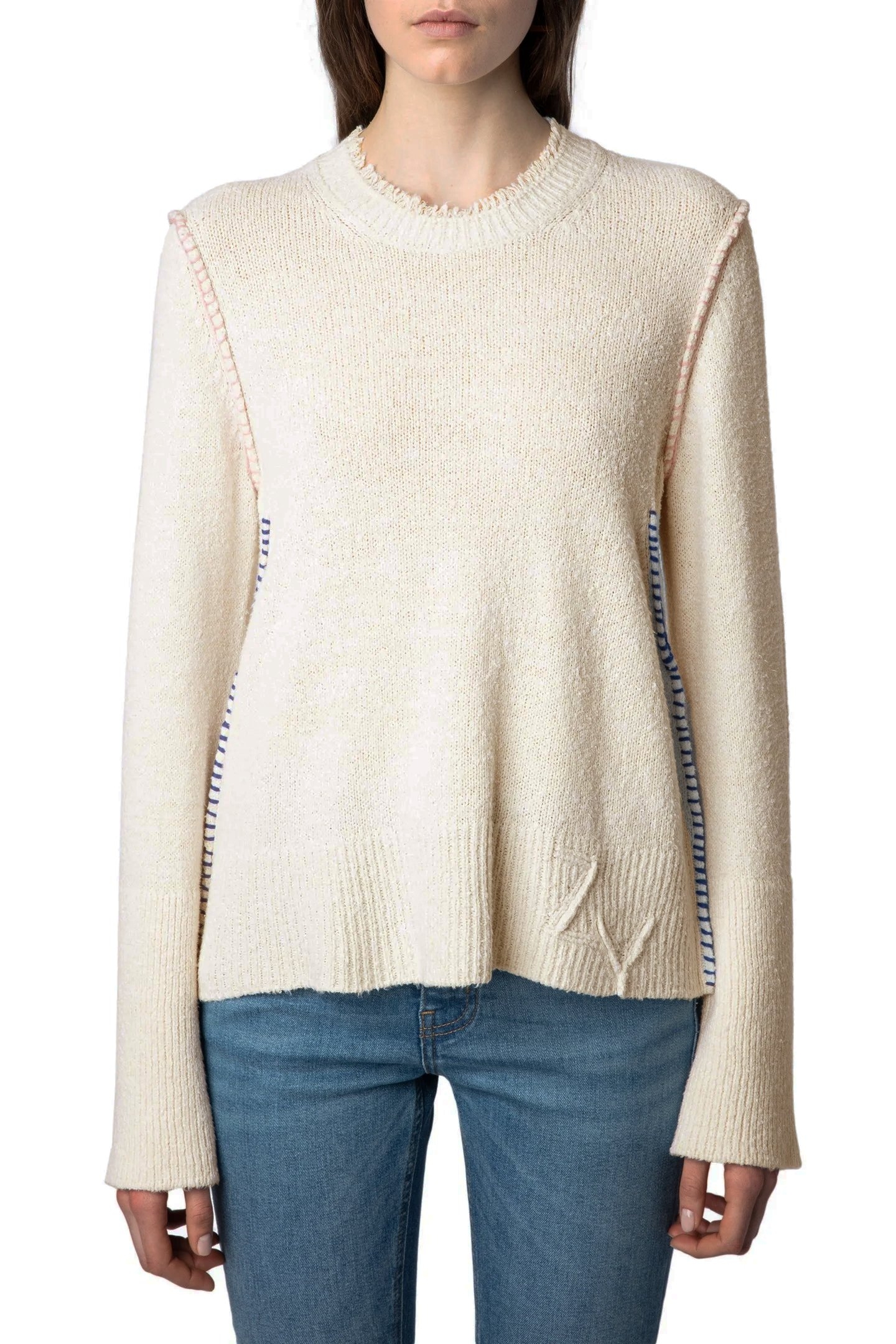 LOUNA SILK PULLOVER ECRU 1