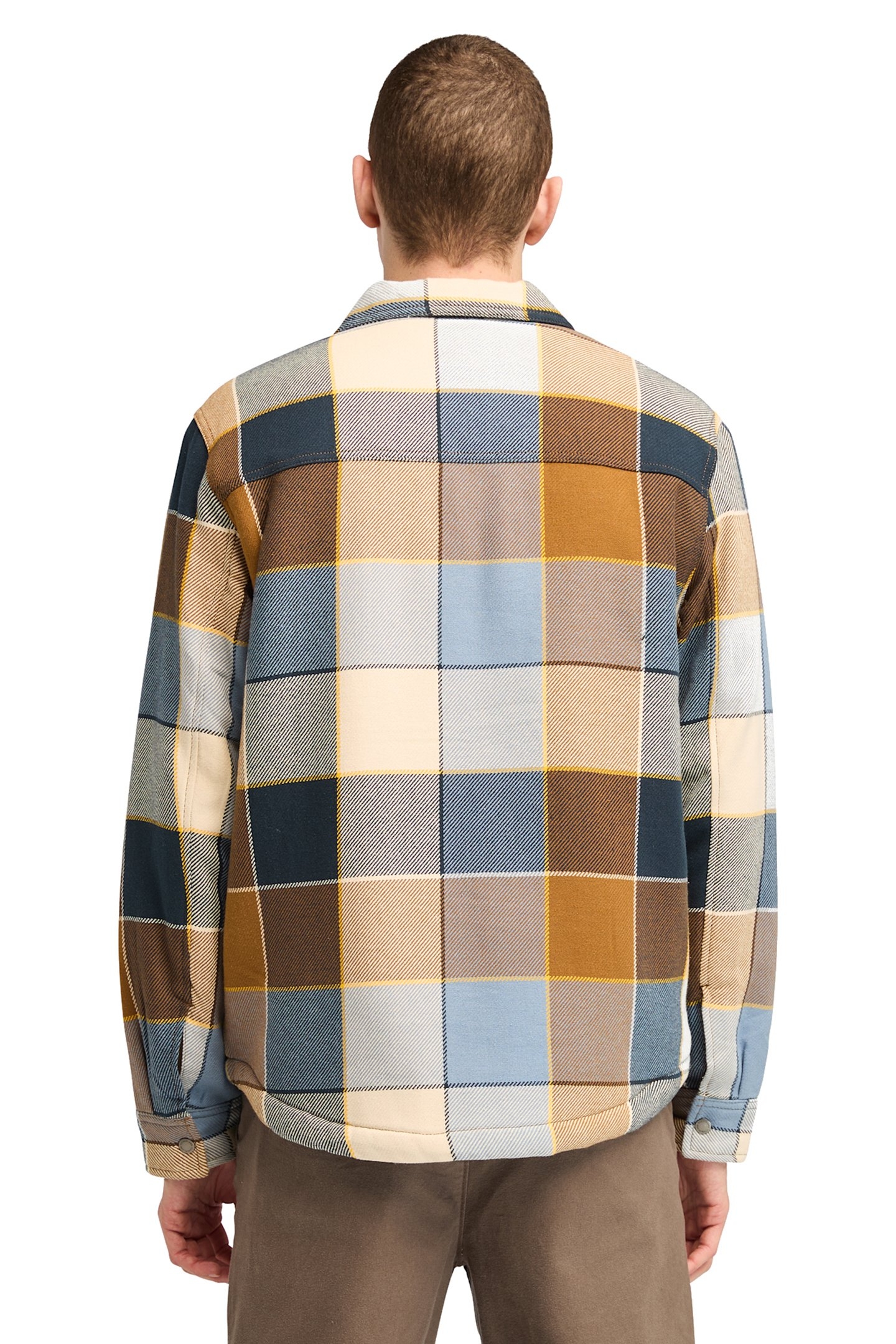 SHERPA LINED PLAID OVERSHIRT DARK WHEAT BOOT 2