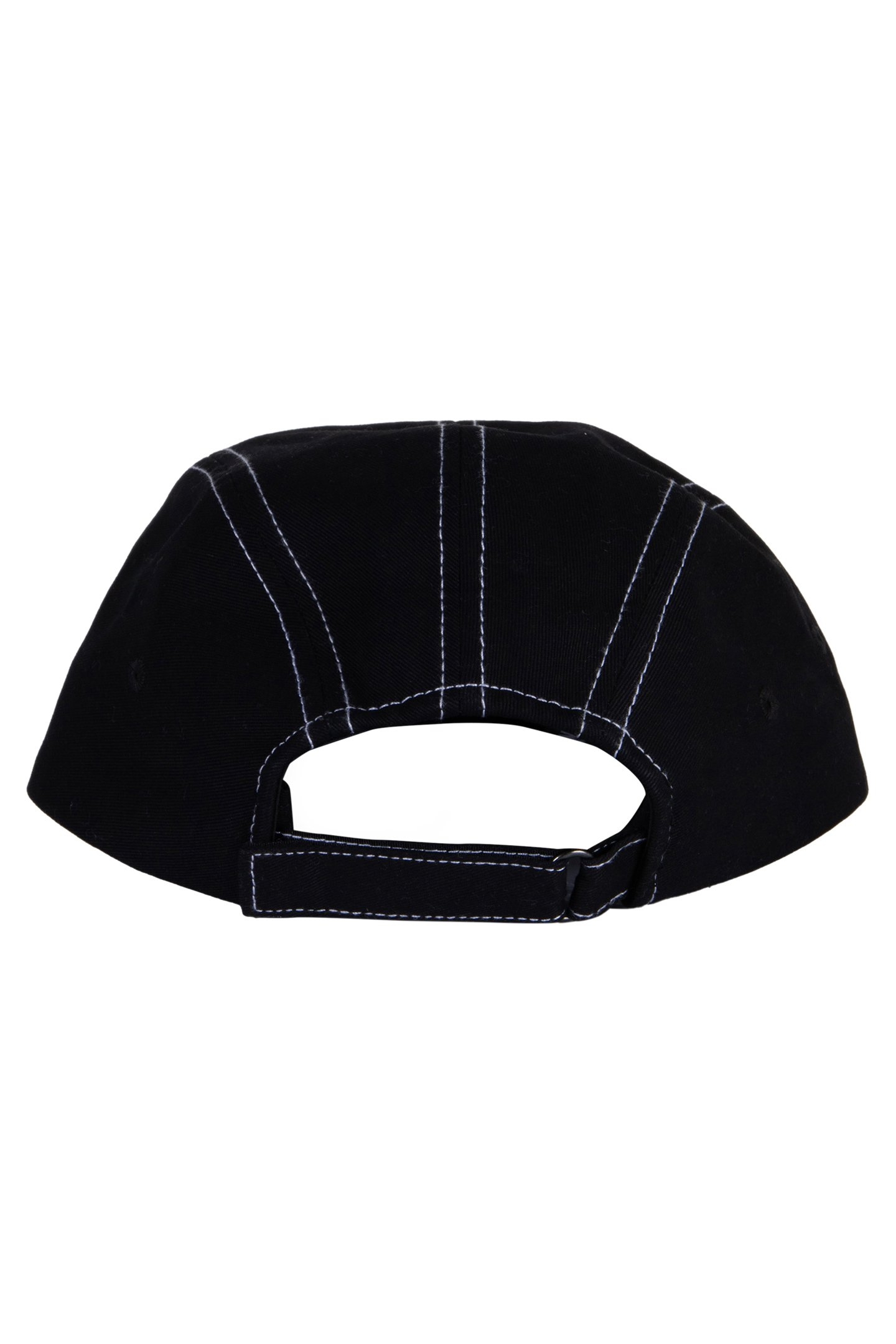 COTTON CONTRAST STITCH 5-PANEL CAP JET BLACK 2