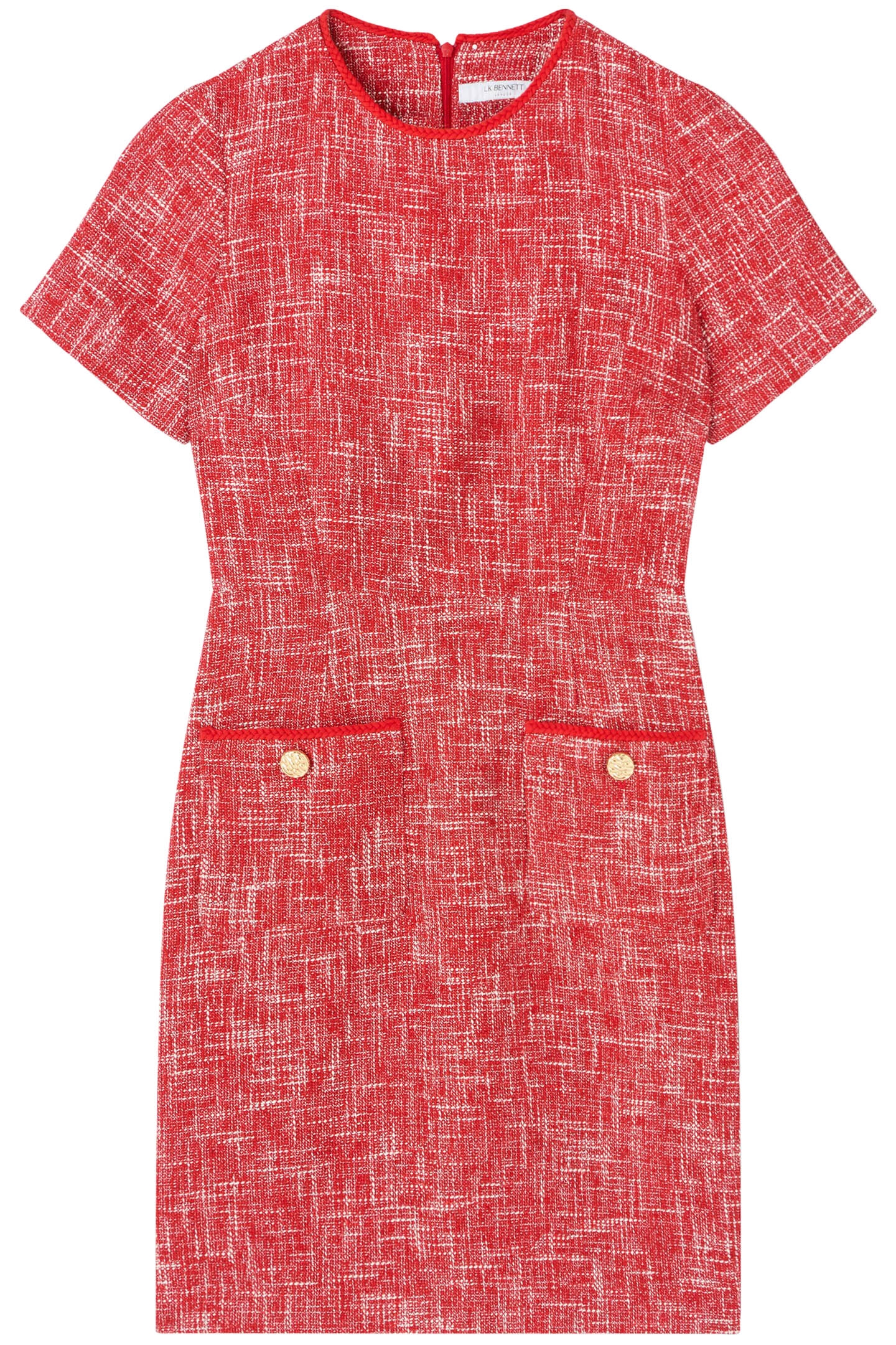 DR ALEXA TWEED MINI DRESS RED 3