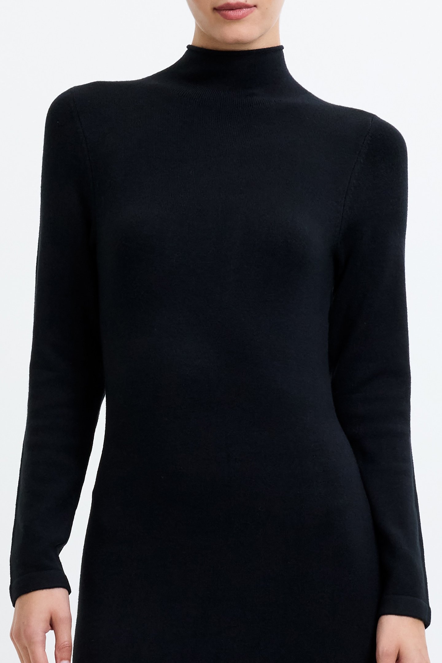 BABYSOFT ROLL NK DRESS BLACK 4