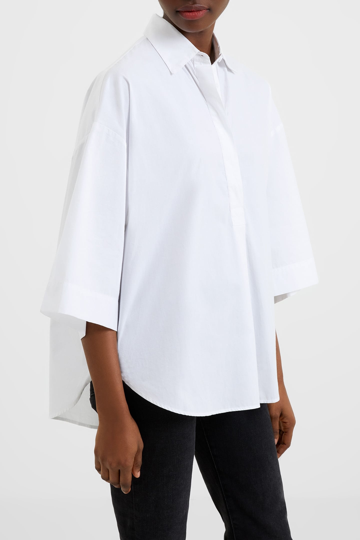 RHODES POPLIN SS POPOVER LINEN WHITE 1