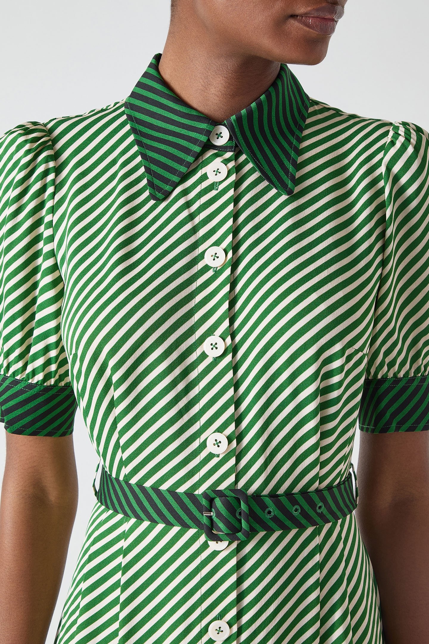 DR VAL STRIPE DRESS GREEN 4