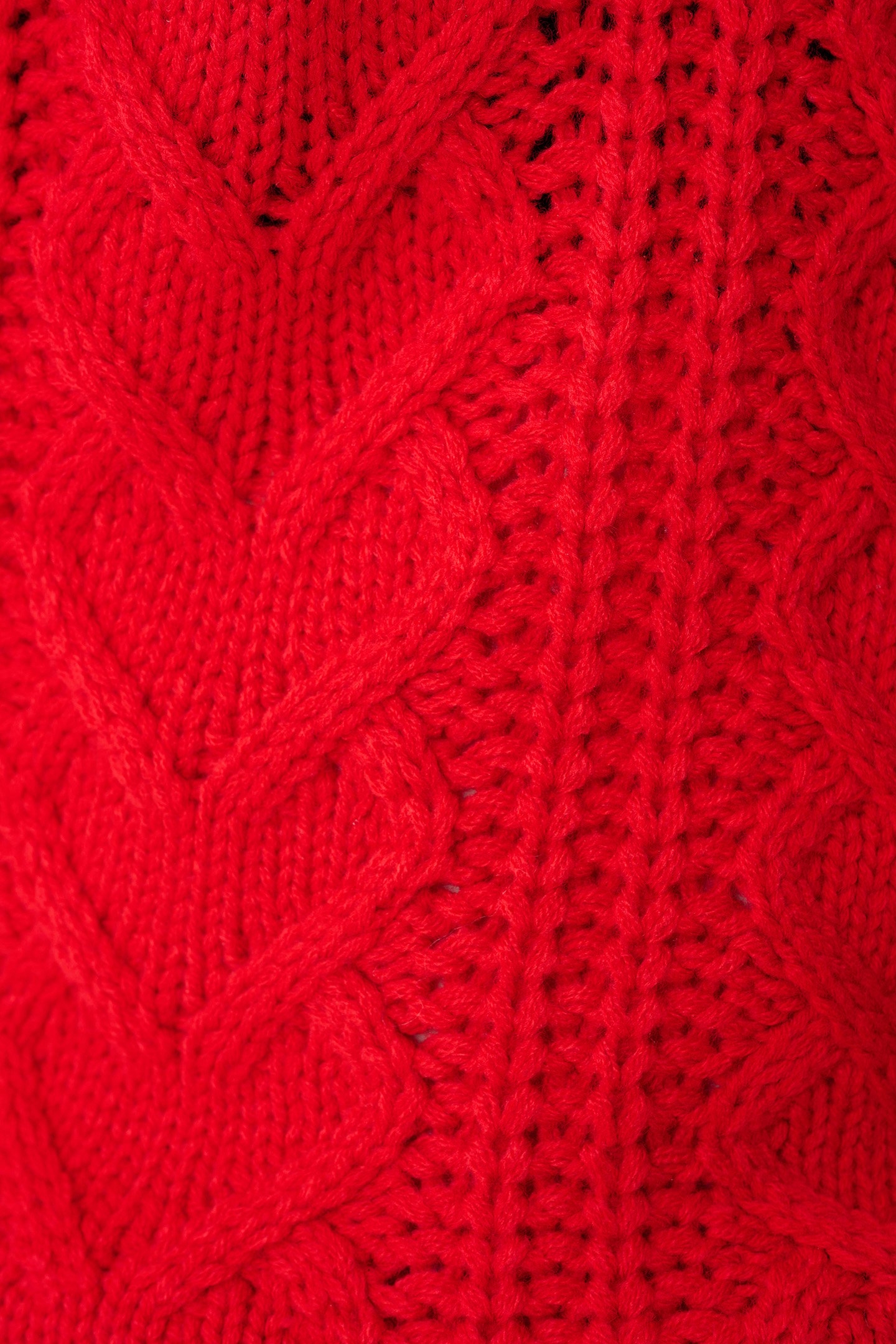 GIRLS SBCABLE BOW KNIT RED 7