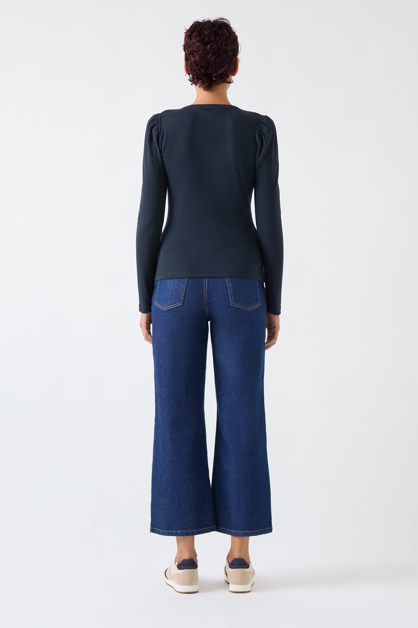 TJ CARLA RIB JERSEY TOP NAVY 3