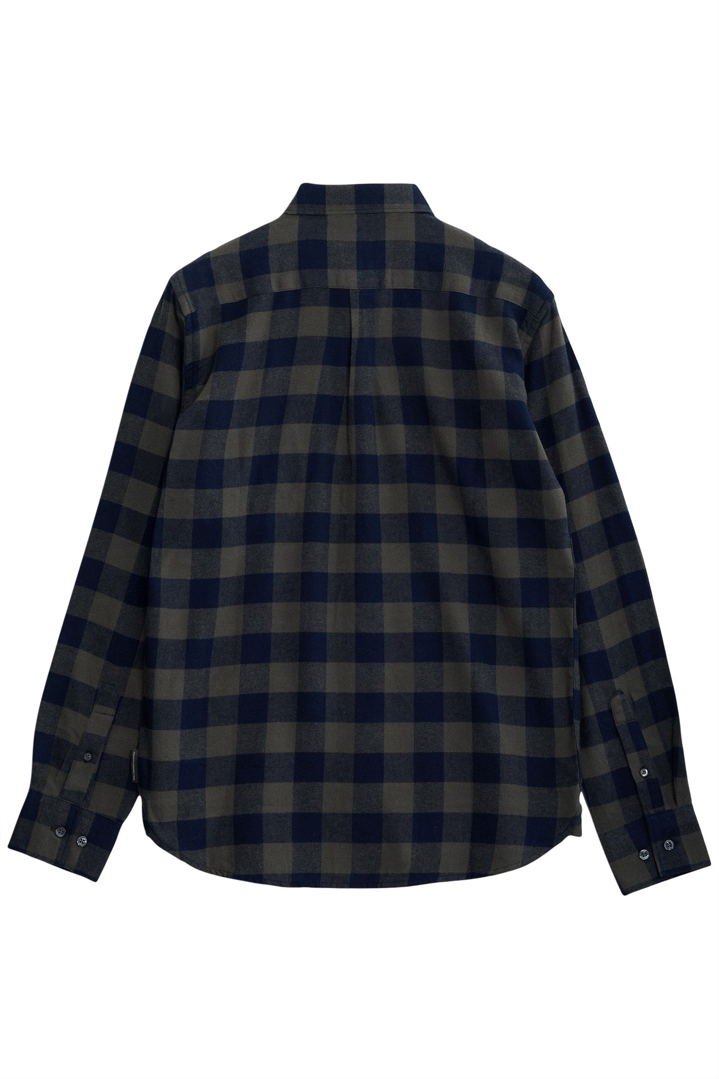LARGE GINGHAM FLANNEL LS KHAKI/MARINE 2