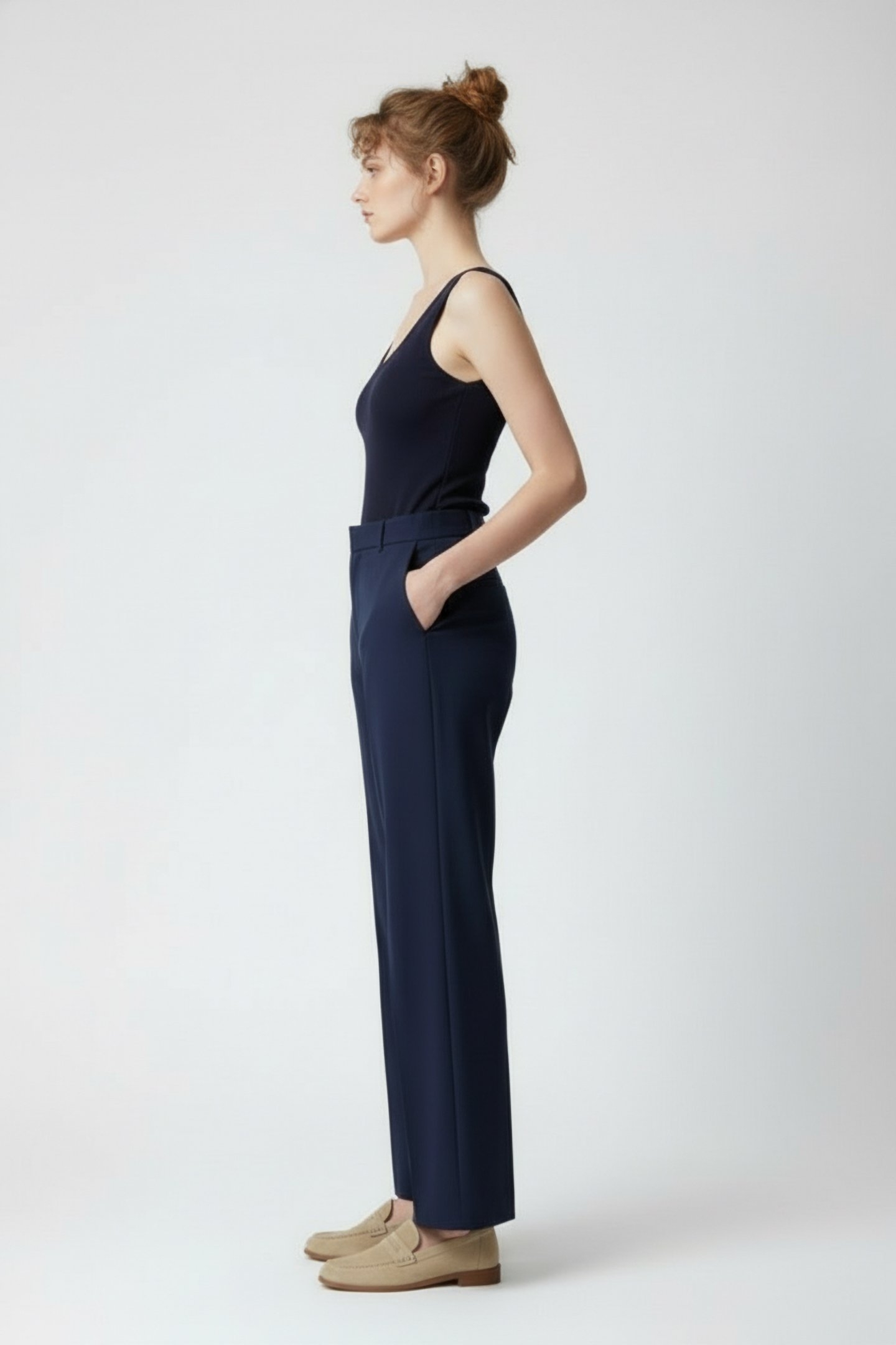 COTTON ORGANIC STRETCH TANK UTILITY BLUE 3