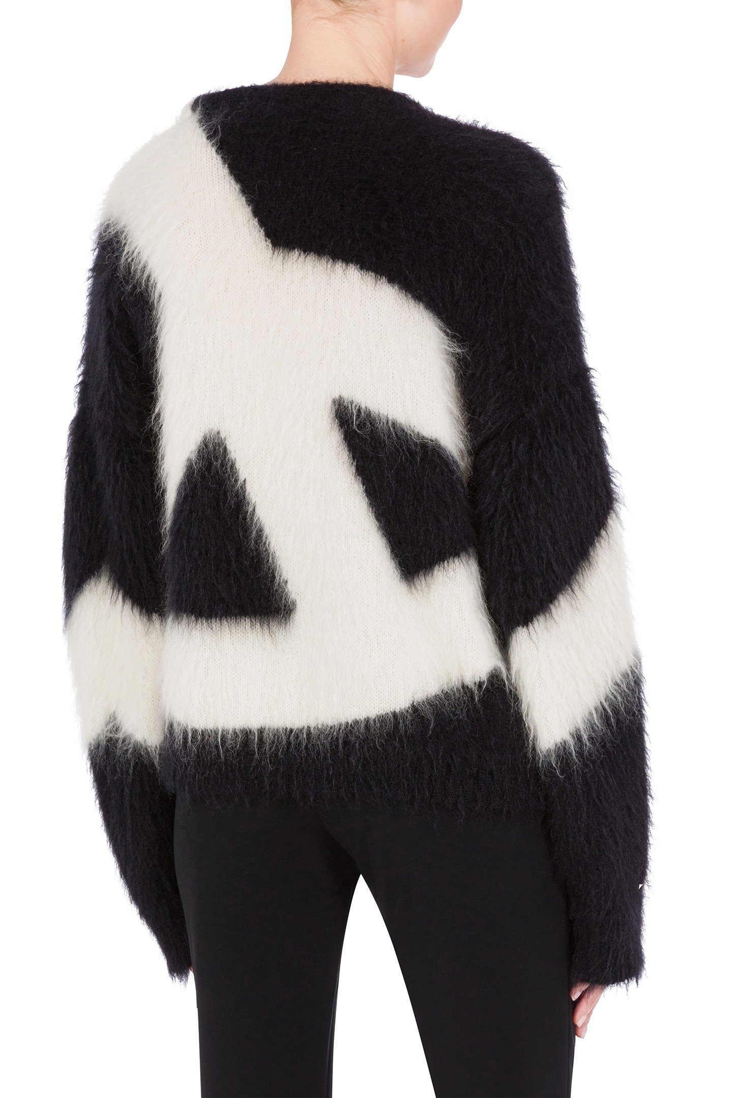 PEACE BRUSHED MOHAIR PULLOVER BLACK 2