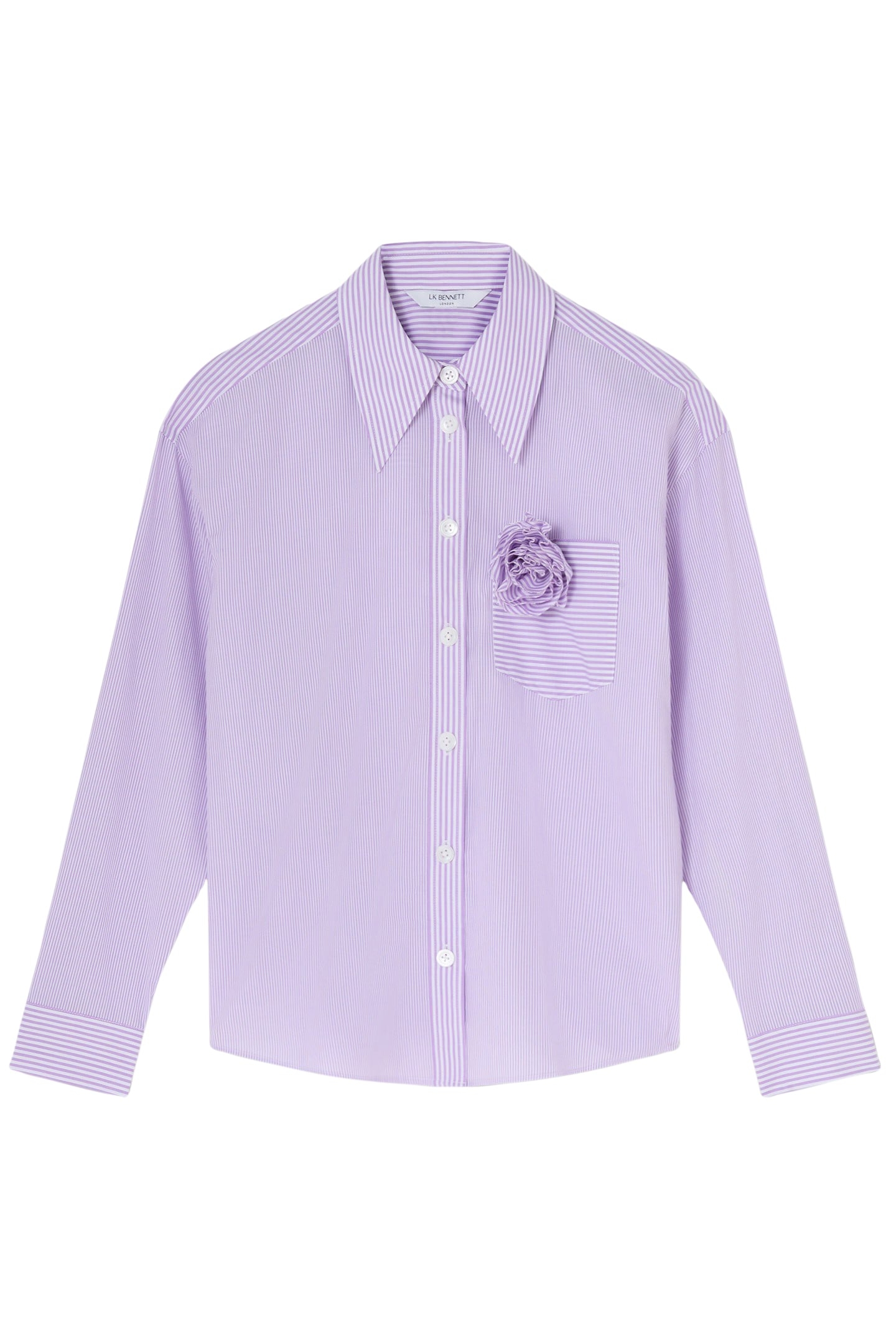 TW PIP CORSAGE SHIRT PURPLE 4