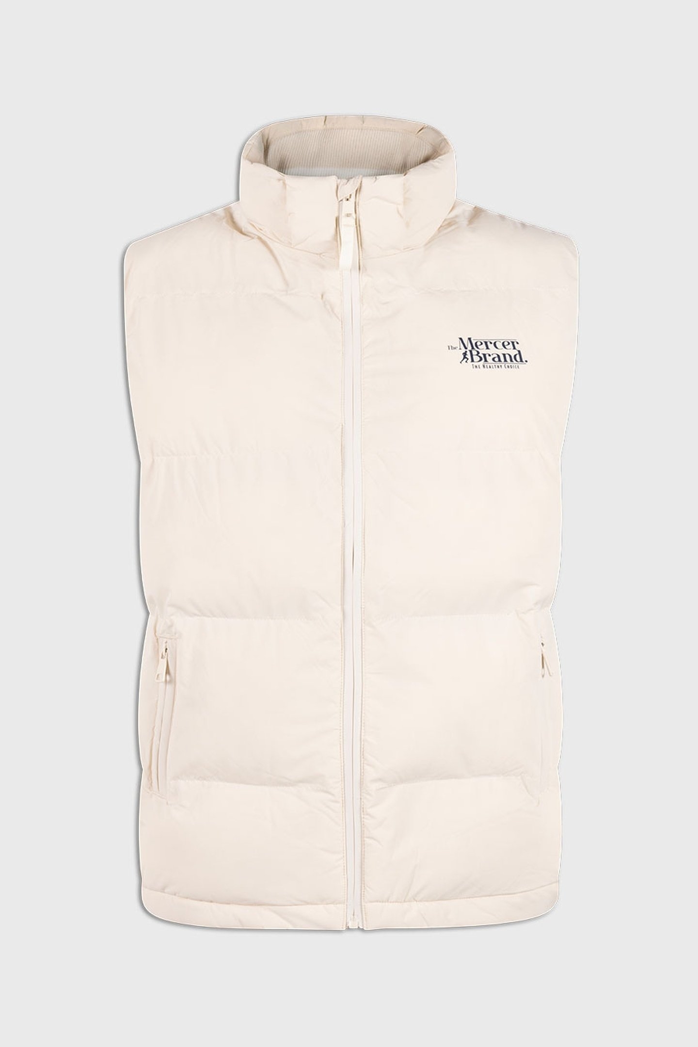 THE MERCER BODYWARMER OFF WHITE 1