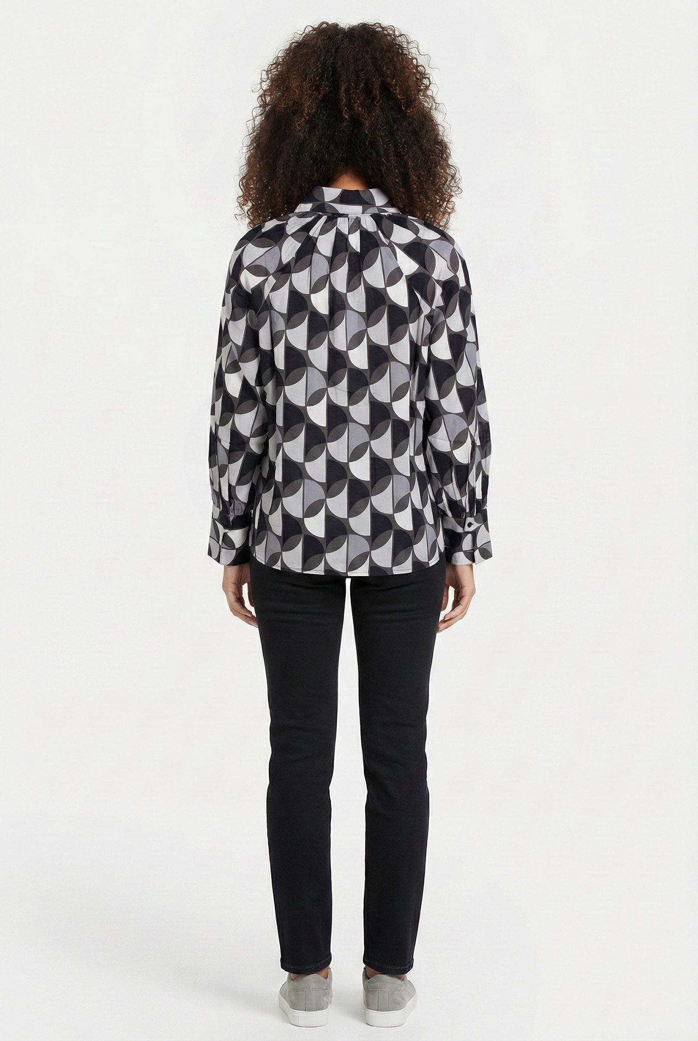 S.OLIVER BLOUSE GREY/BLACK 2
