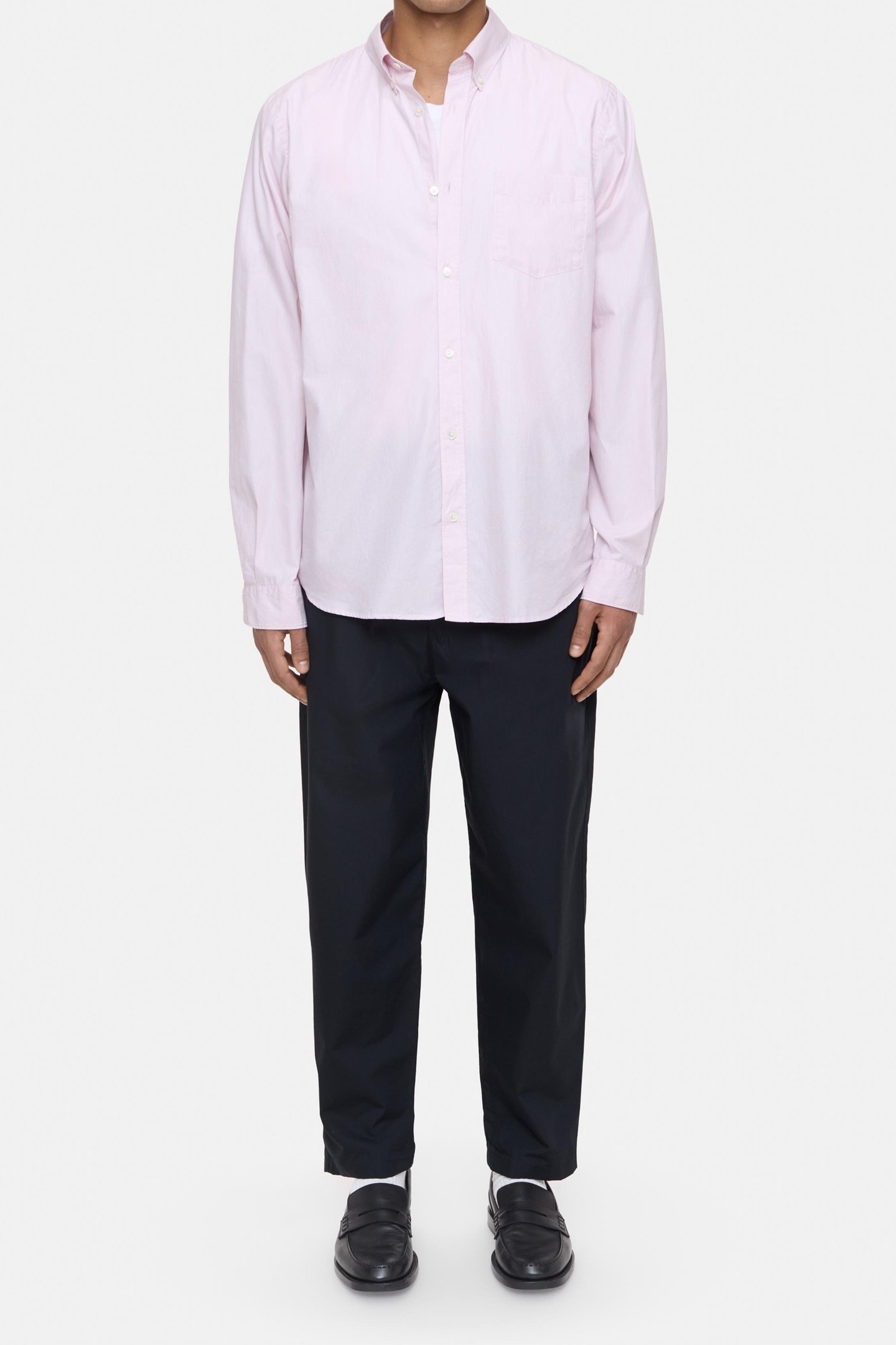 T1 BUTTON DOWN SHIRT SMOOTHIE PINK 1