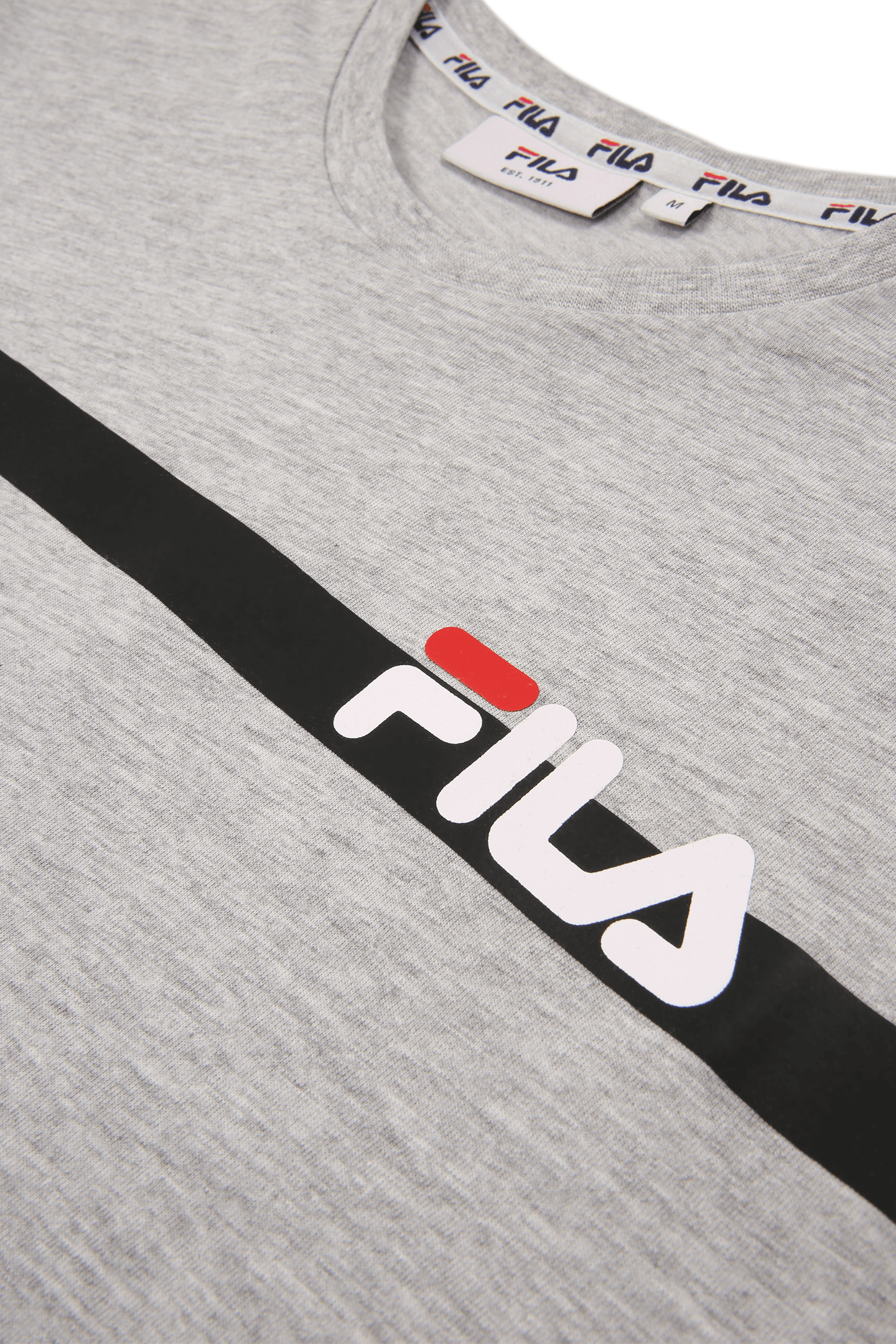 SIDNEY TEE WITH BLOCK STRIPES LIGHT GREY MELANGE 3