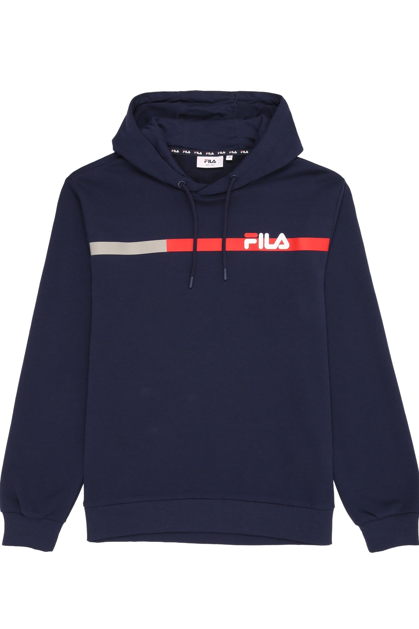 SANFORD HOODY WITH BLOCK STRIPES BLACK IRIS 1