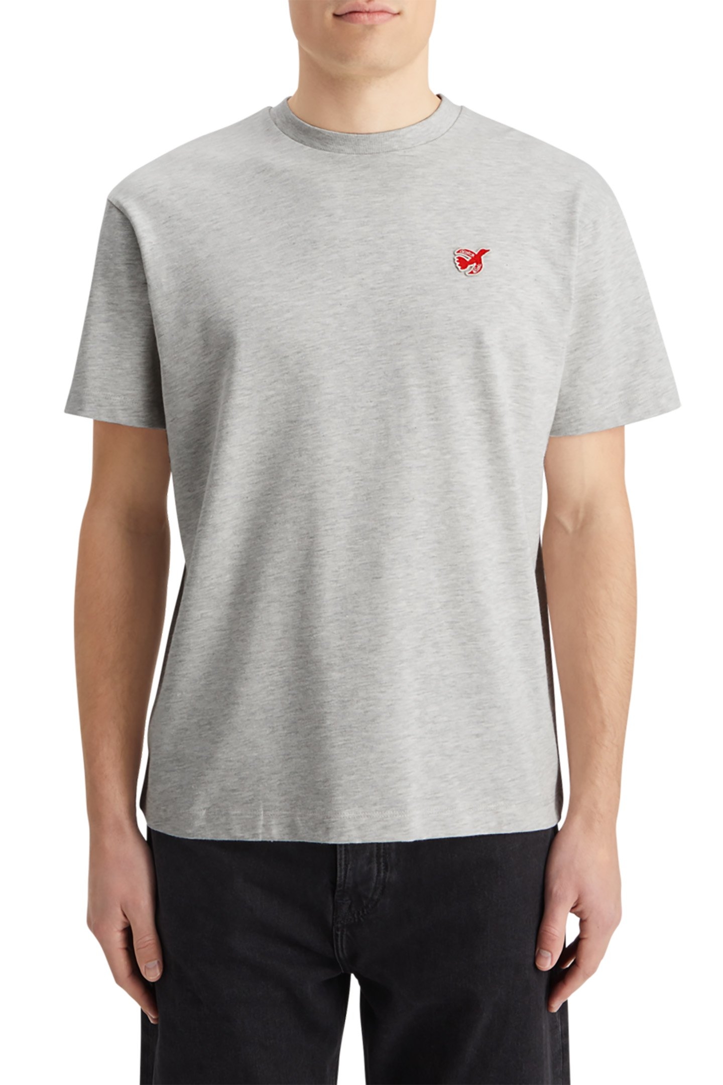 CORE - THE FREE SPIRIT PEACE BIRD T-SHIRT OATMEAL MELANGE 1