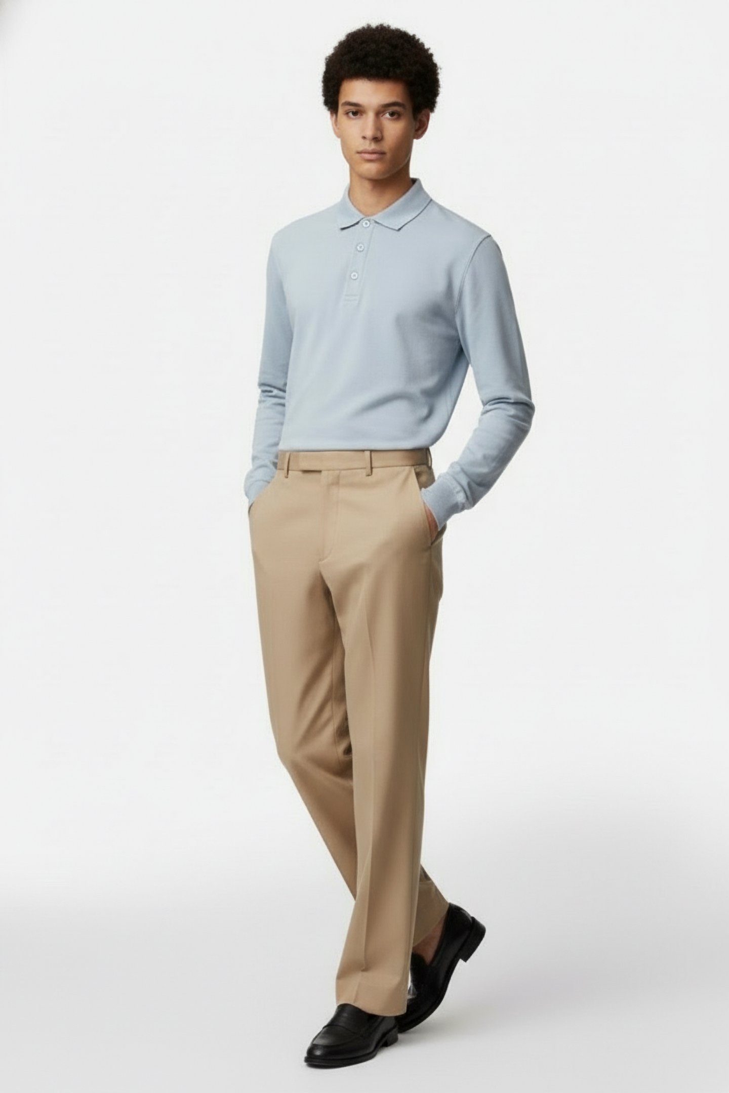 NICOALF LONG SLEEVE POLO SKY BLUE 1