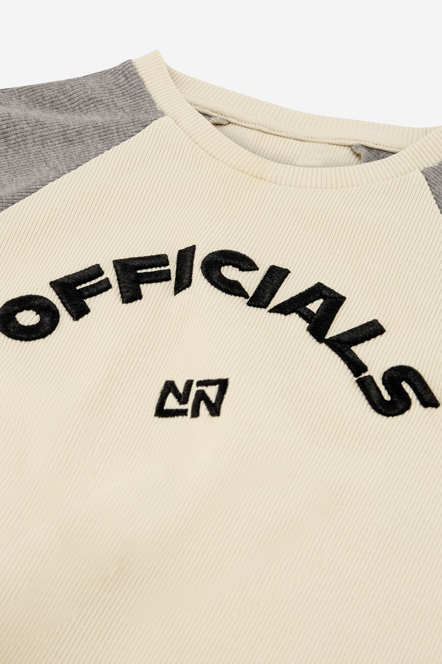 OFFICIALS RAGLAN RIB TOP WOOD ASH/DARK GREY MELANGE 5