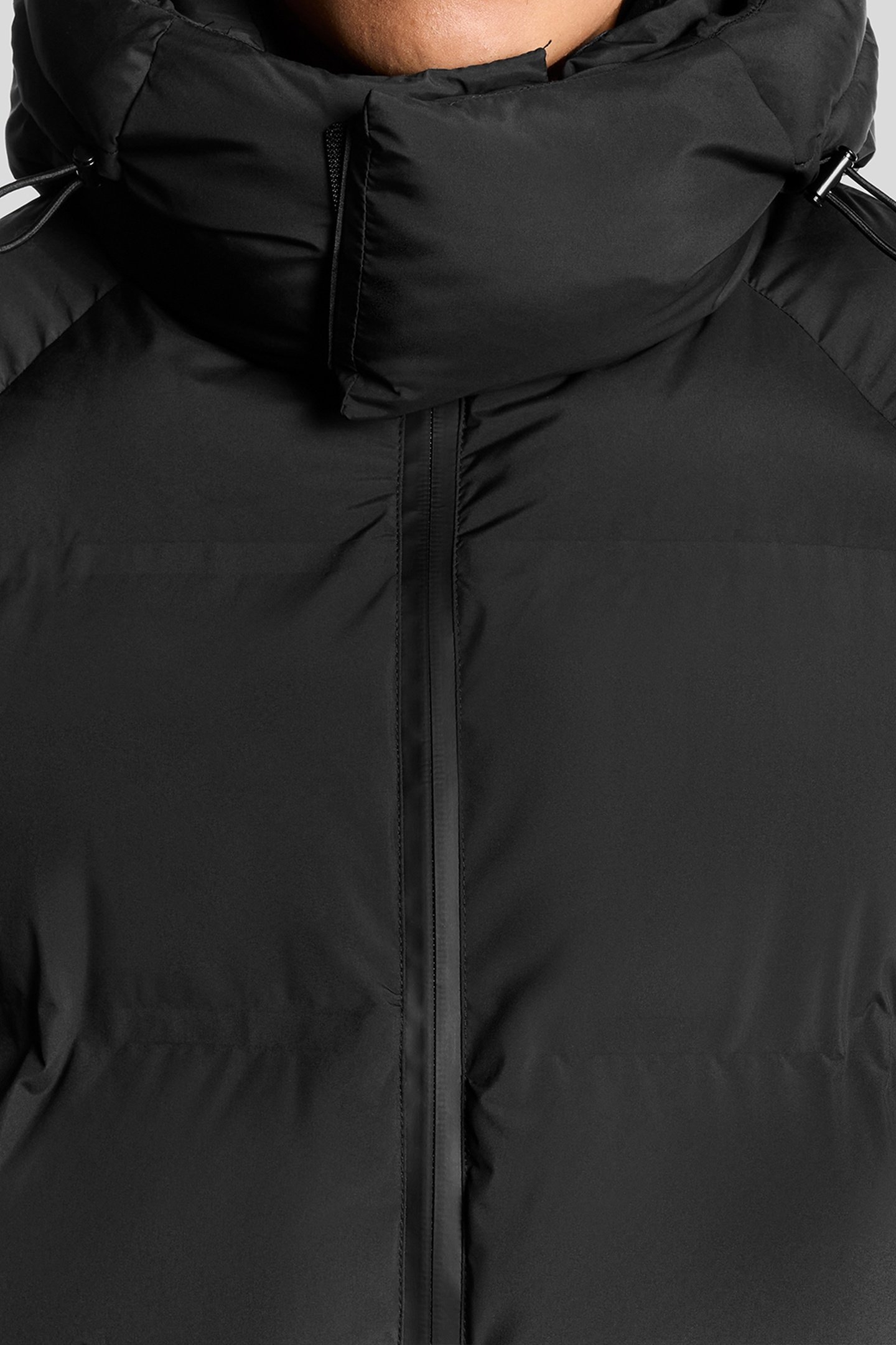 WELDED LONGLINE PUFFER JACKET JET BLACK 5